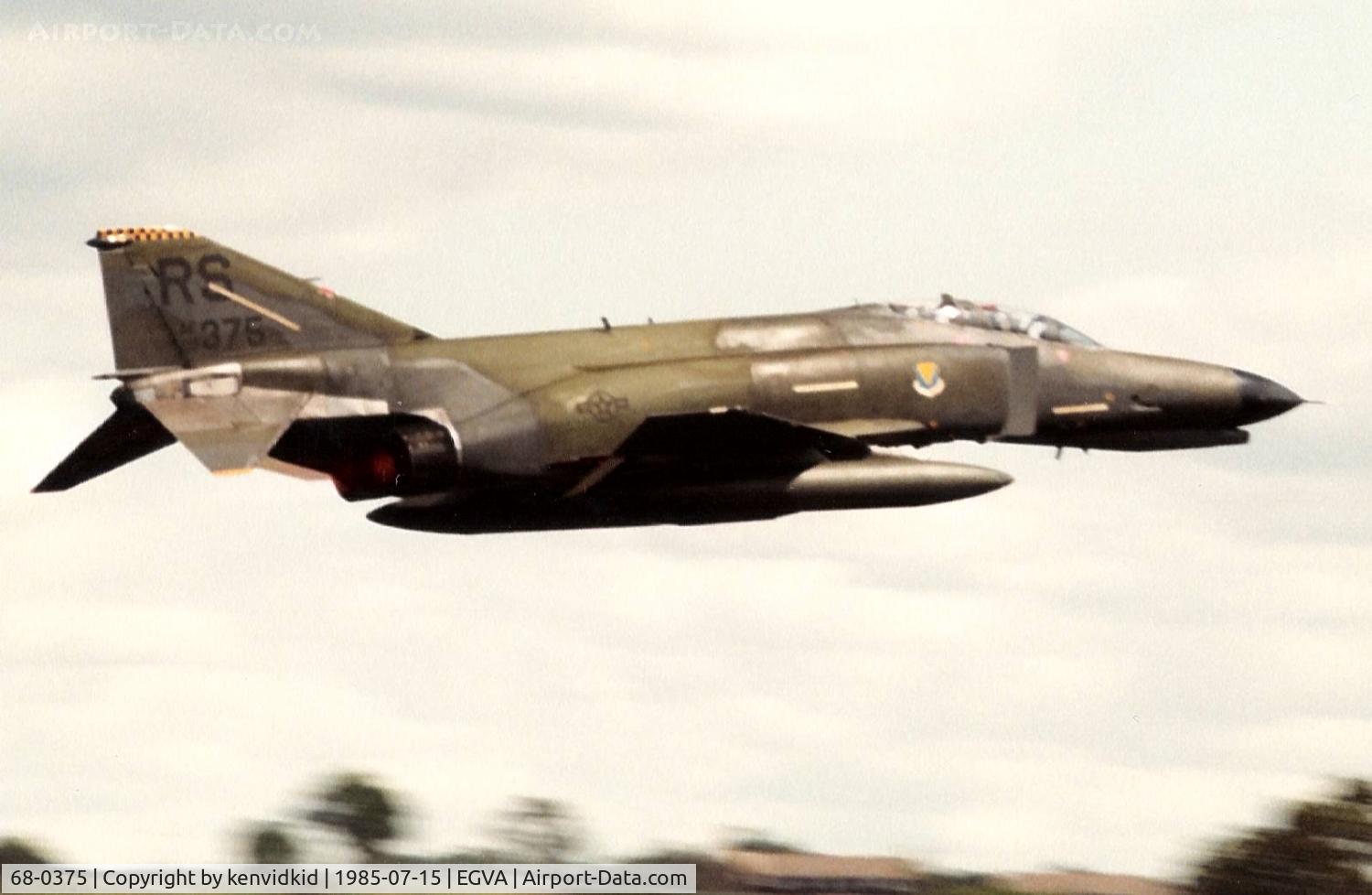 68-0375, 1968 McDonnell Douglas F-4E Phantom II C/N 3453, US Air Force departing IAT.