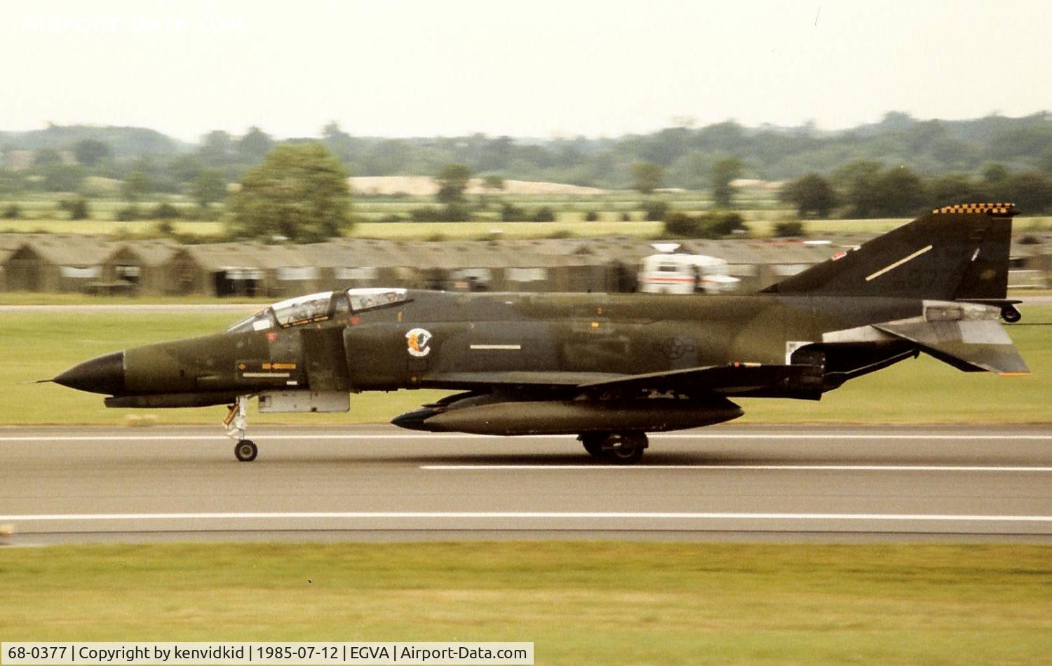 68-0377, McDonnell Douglas F-4E Phantom II C/N 2794, US Air Force arriving at IAT.