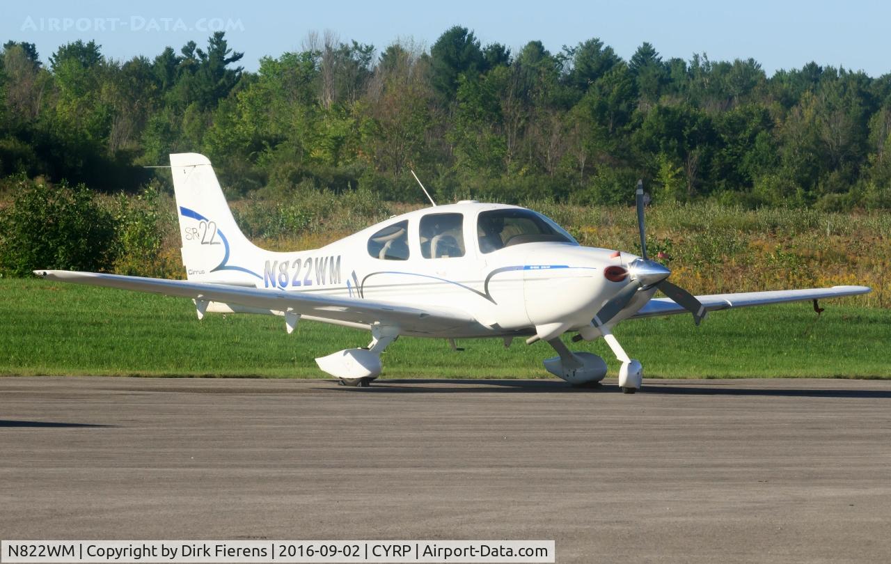N822WM, 2002 Cirrus SR22 C/N 0138, Parked at Carp Airport.