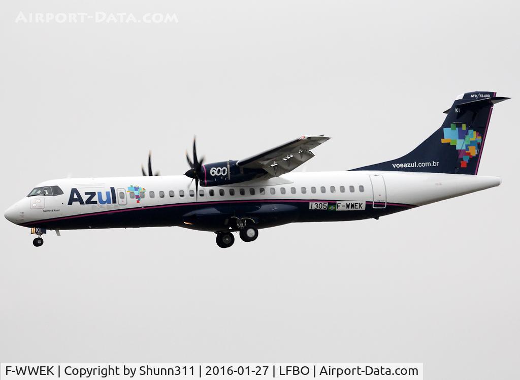 F-WWEK, 2016 ATR 72-600 (72-212A) C/N 1305, C/n 1305 - To be PR-AKI but ntu...