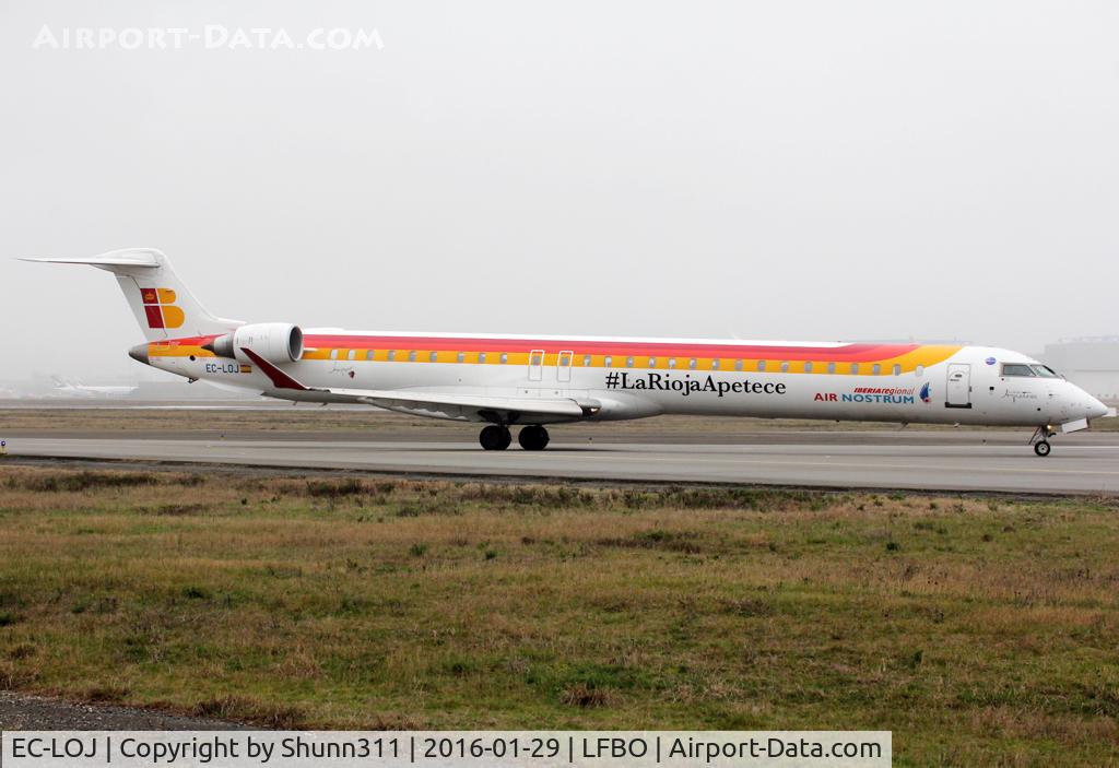 EC-LOJ, 2011 Bombardier CRJ-1000ER NG (CL-600-2E25) C/N 19018, Lining up rwy 14L for departure... additonal #LaRiojaApetece titles