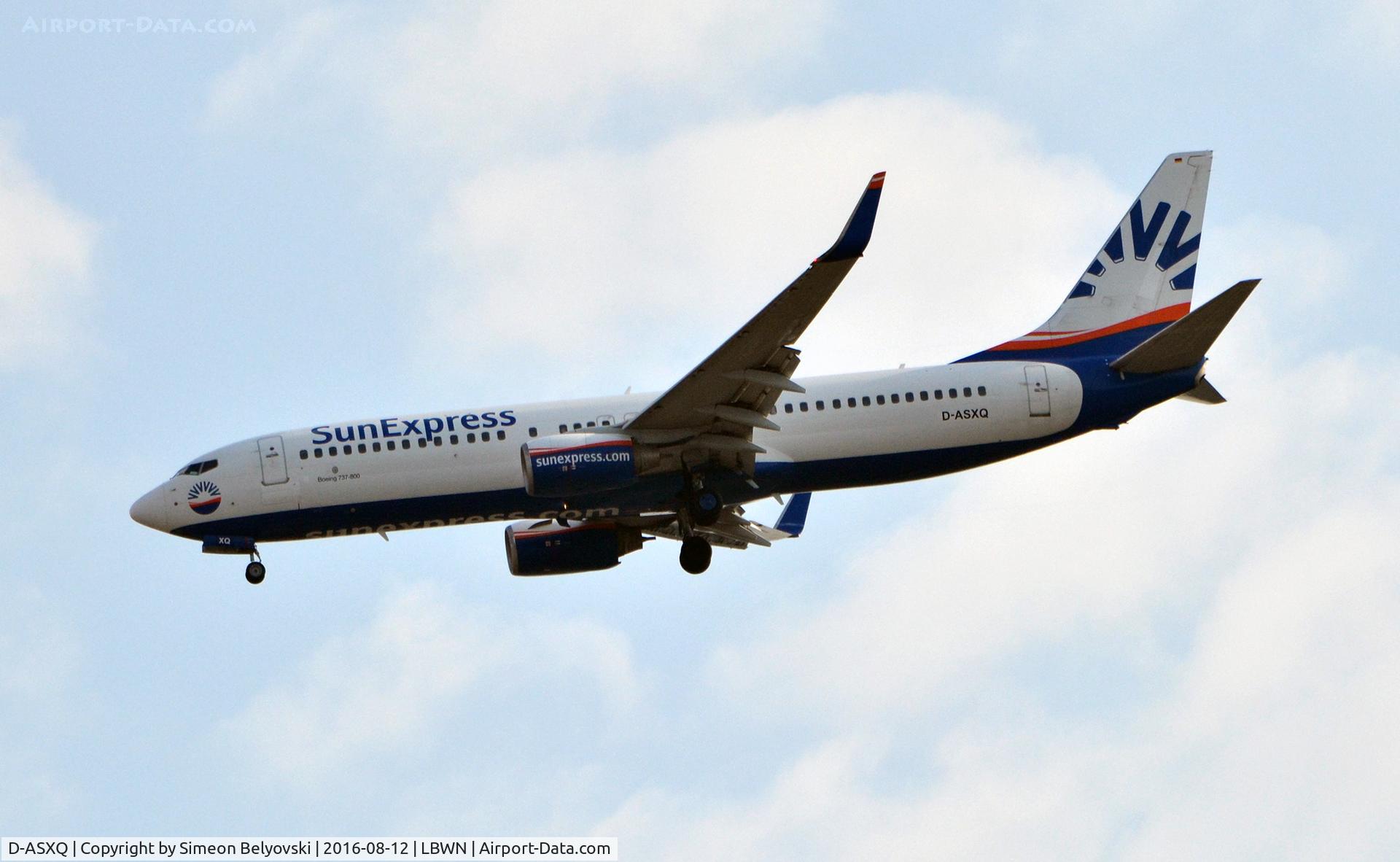 D-ASXQ, 2005 Boeing 737-8FH C/N 30826, Landing at RWY27 varna Airport