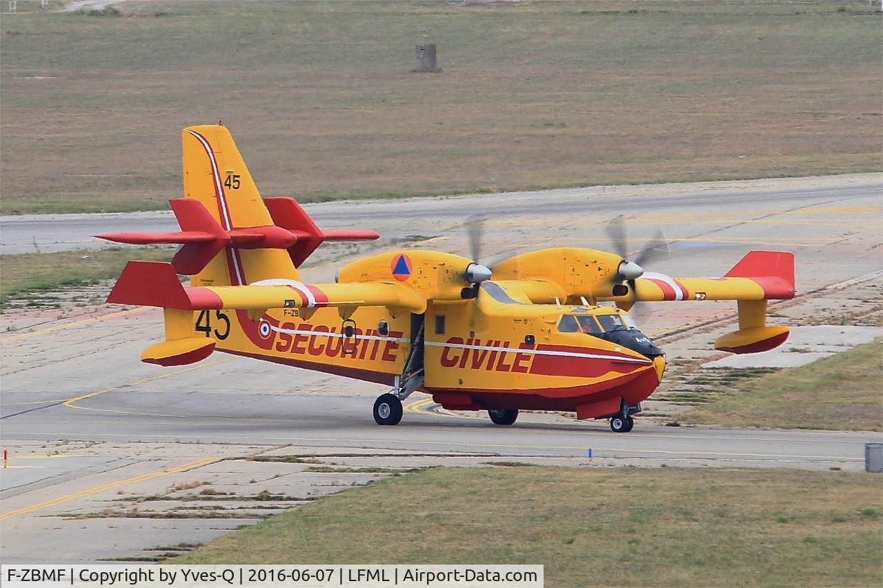 F-ZBMF, Canadair CL-215-6B11 CL-415 C/N 2045, Canadair CL-415, Taxiing to parking area, Marseille-Provence Airport (LFML-MRS)