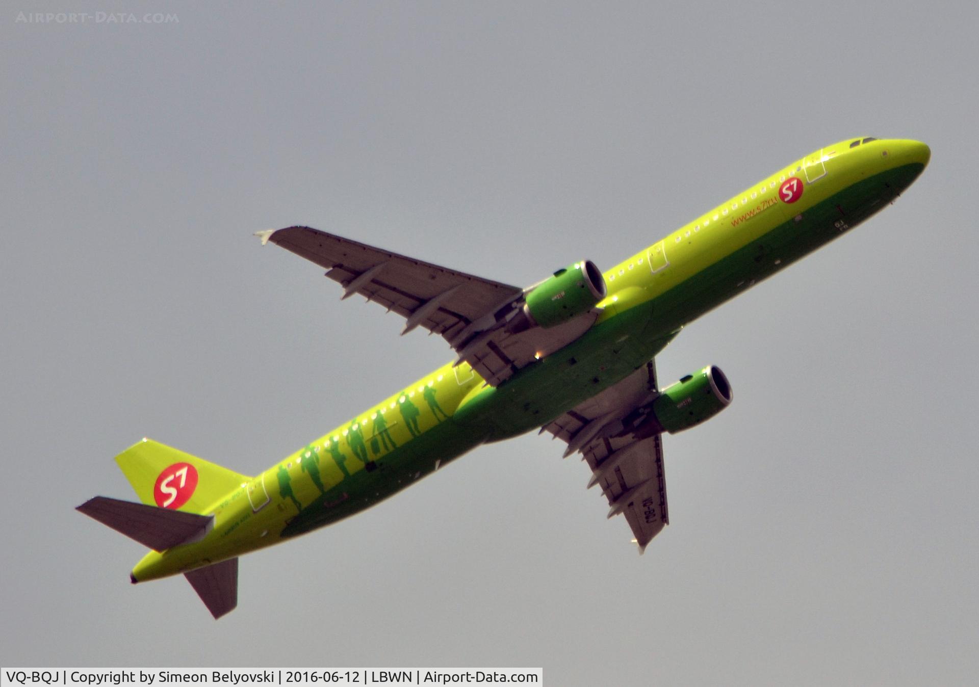 VQ-BQJ, 2003 Airbus A321-211 C/N 2076, Take off Varna Airport