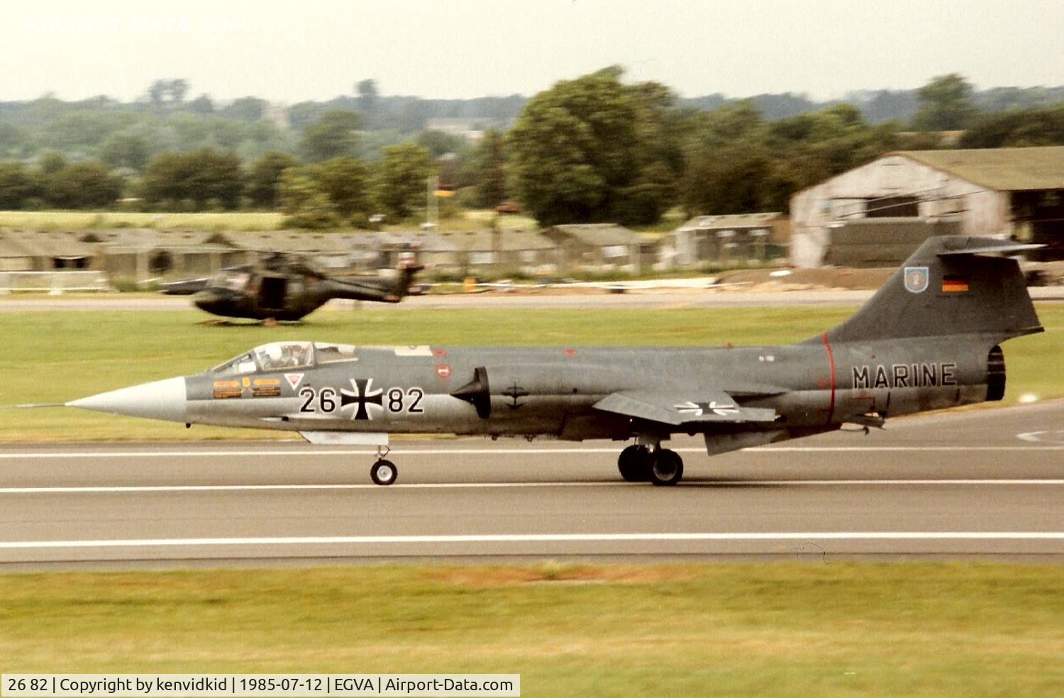 26 82, Lockheed F-104G Starfighter C/N 683-7428, German Navy arriving at IAT.