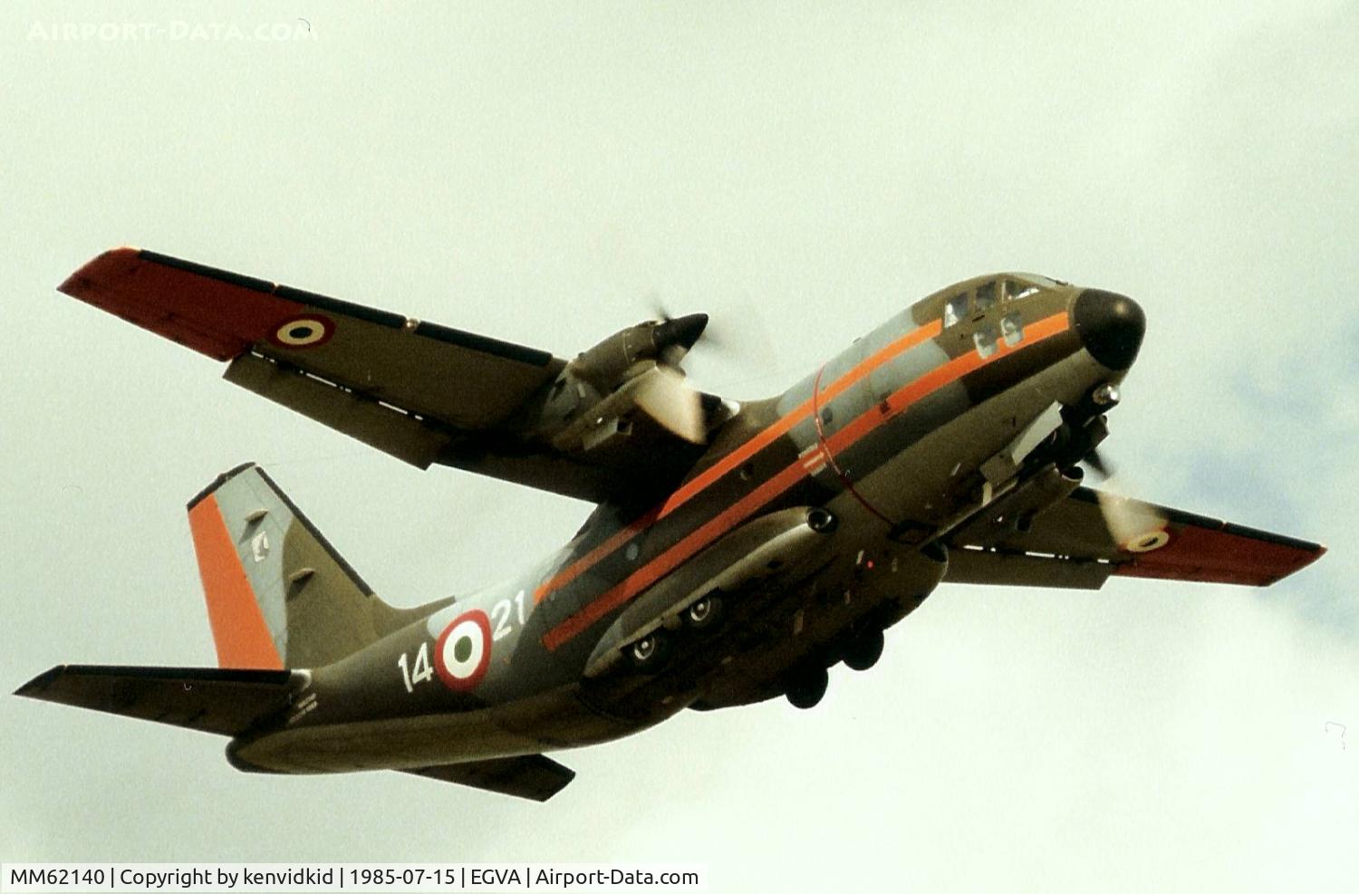 MM62140, 1985 Aeritalia G.222RM C/N 4069, Italian Air Force departing IAT.
