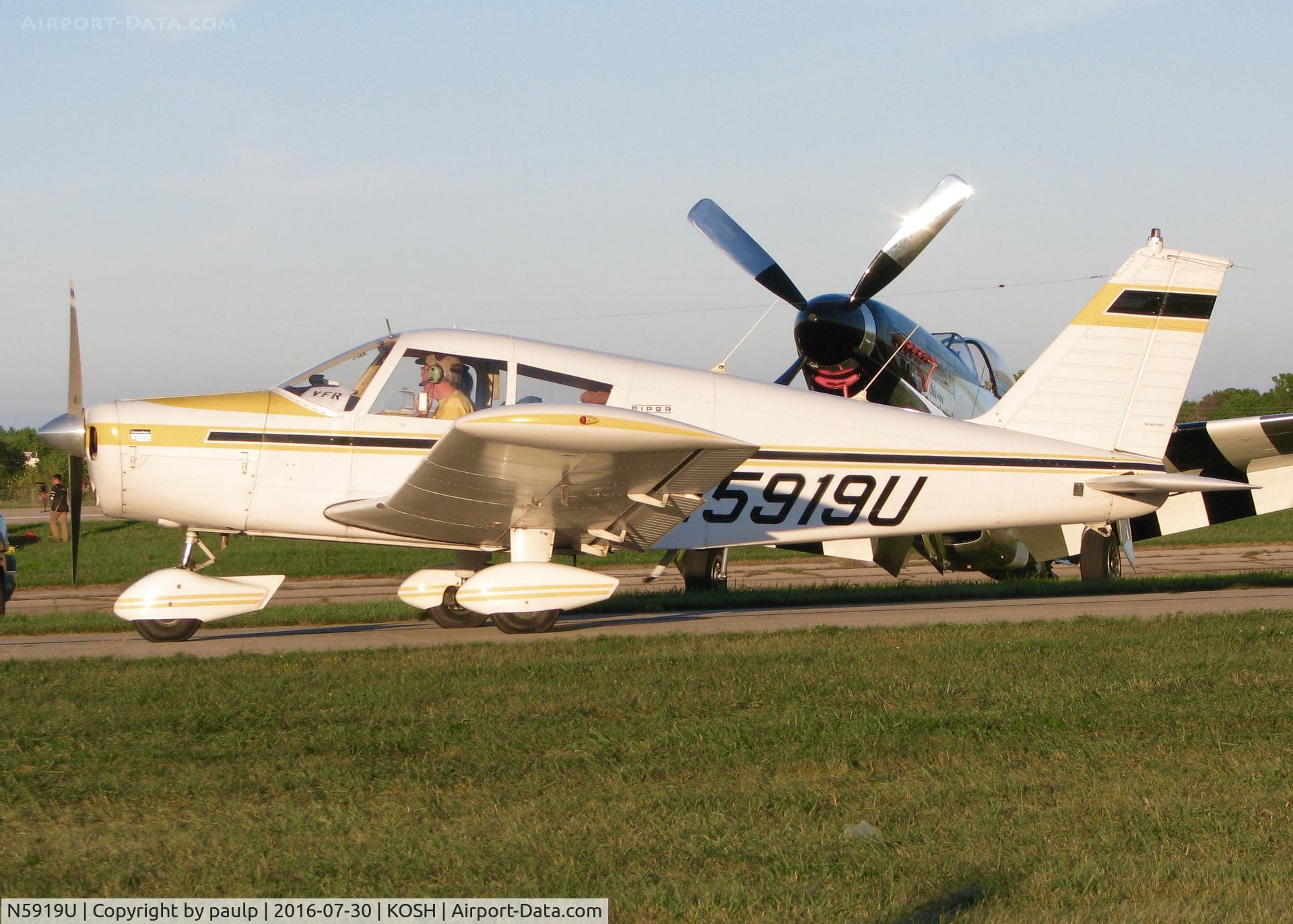 N5919U, 1970 Piper PA-28-140 C/N 28-26561, At AirVenture 2016.