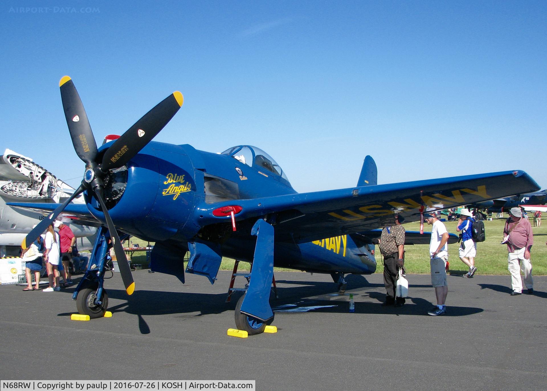 N68RW, 1947 Grumman F8F-2 (G58) Bearcat C/N D.1162, At AirVenture 2016.