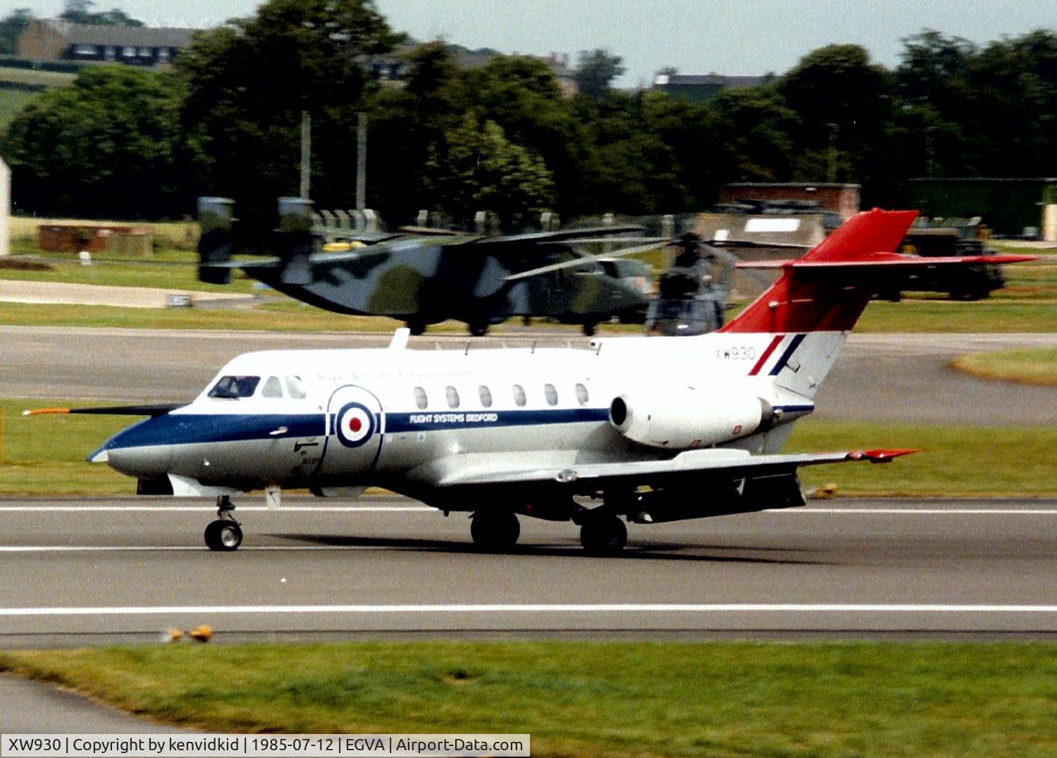 XW930, 1966 Hawker Siddeley HS.125 Series 1 C/N 25009, Royal Aircraft Establishment