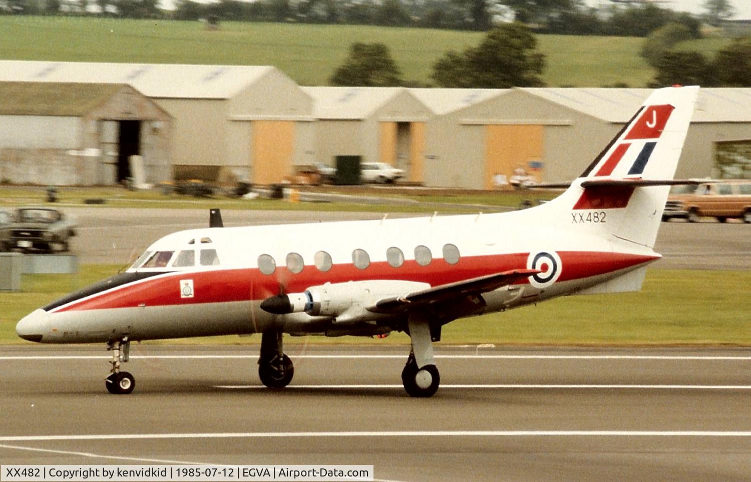 XX482, 1974 Scottish Aviation HP-137 Jetstream T.1 C/N 263, Royal Air Force arriving at IAT.