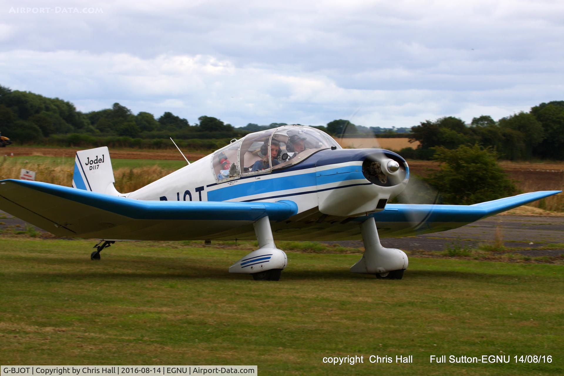 G-BJOT, 1957 SAN Jodel D-117 C/N 688, at the LAA Vale of York Strut fly-in, Full Sutton