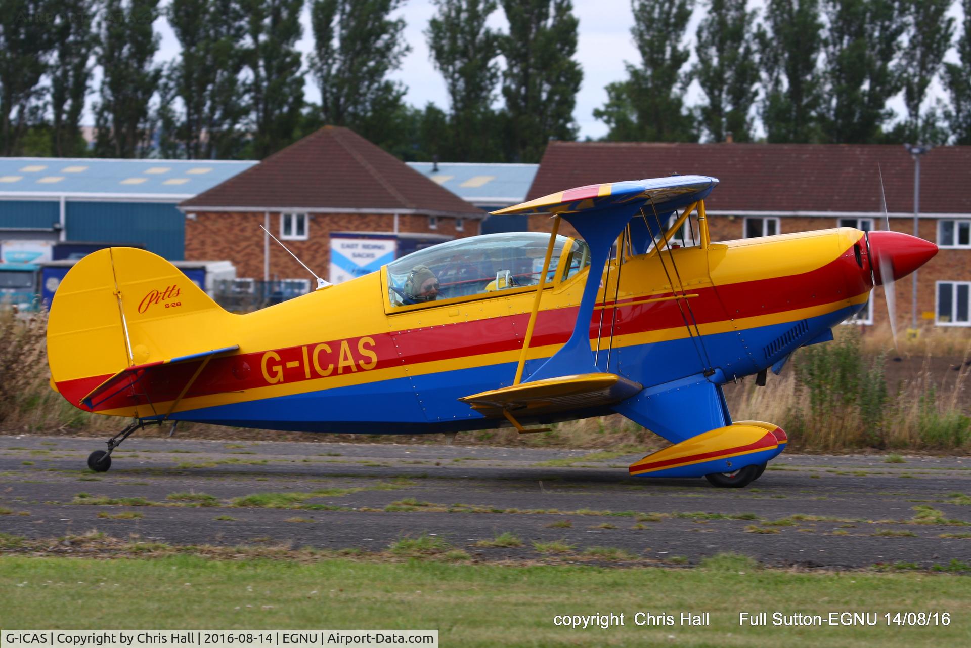 G-ICAS, 1996 Aviat Pitts S-2B Special C/N 5344, at the LAA Vale of York Strut fly-in, Full Sutton