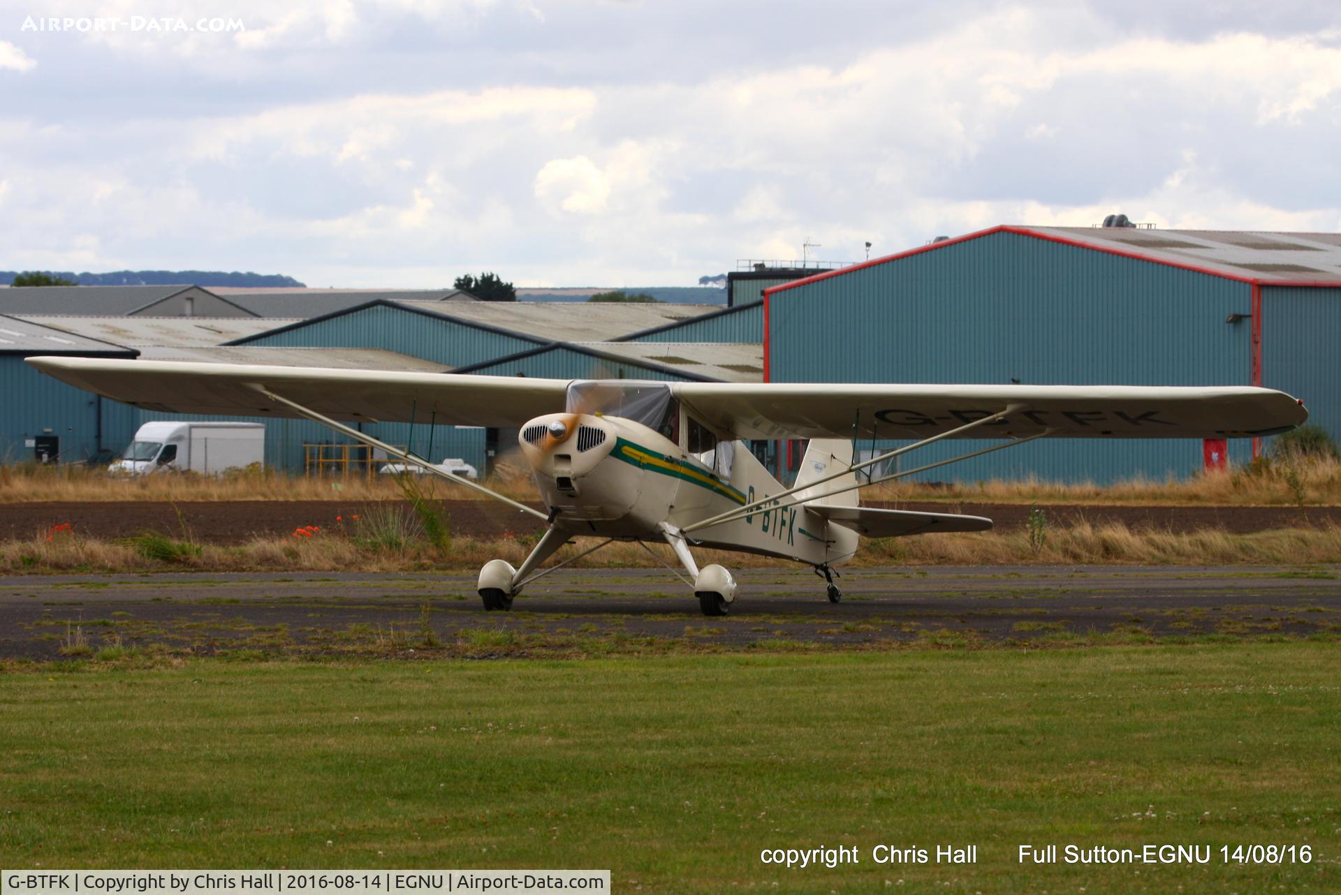 G-BTFK, 1947 Taylorcraft BC-12D Twosome C/N 10540, at the LAA Vale of York Strut fly-in, Full Sutton