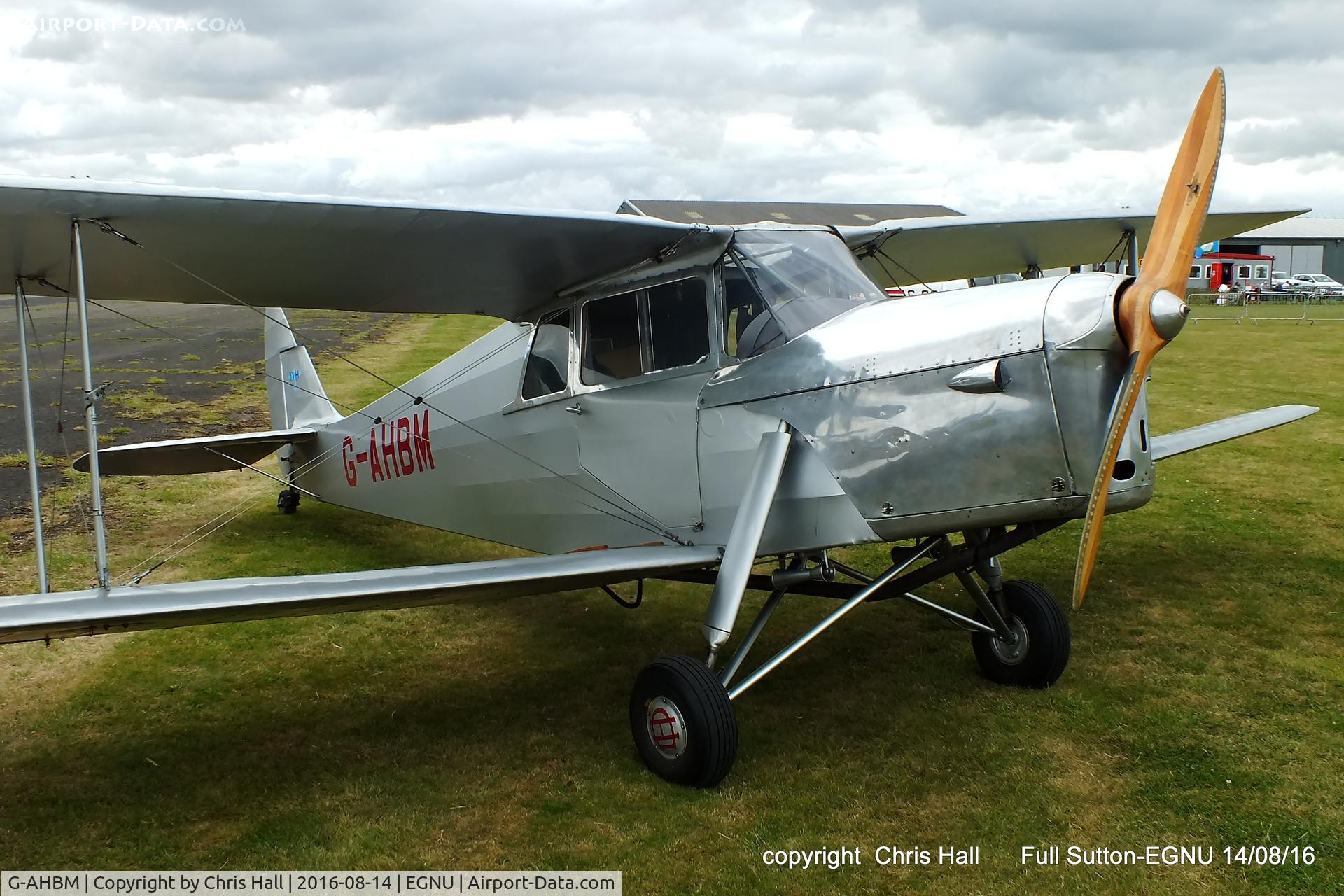 G-AHBM, 1935 De Havilland DH.87B Hornet Moth C/N 8126, at the LAA Vale of York Strut fly-in, Full Sutton