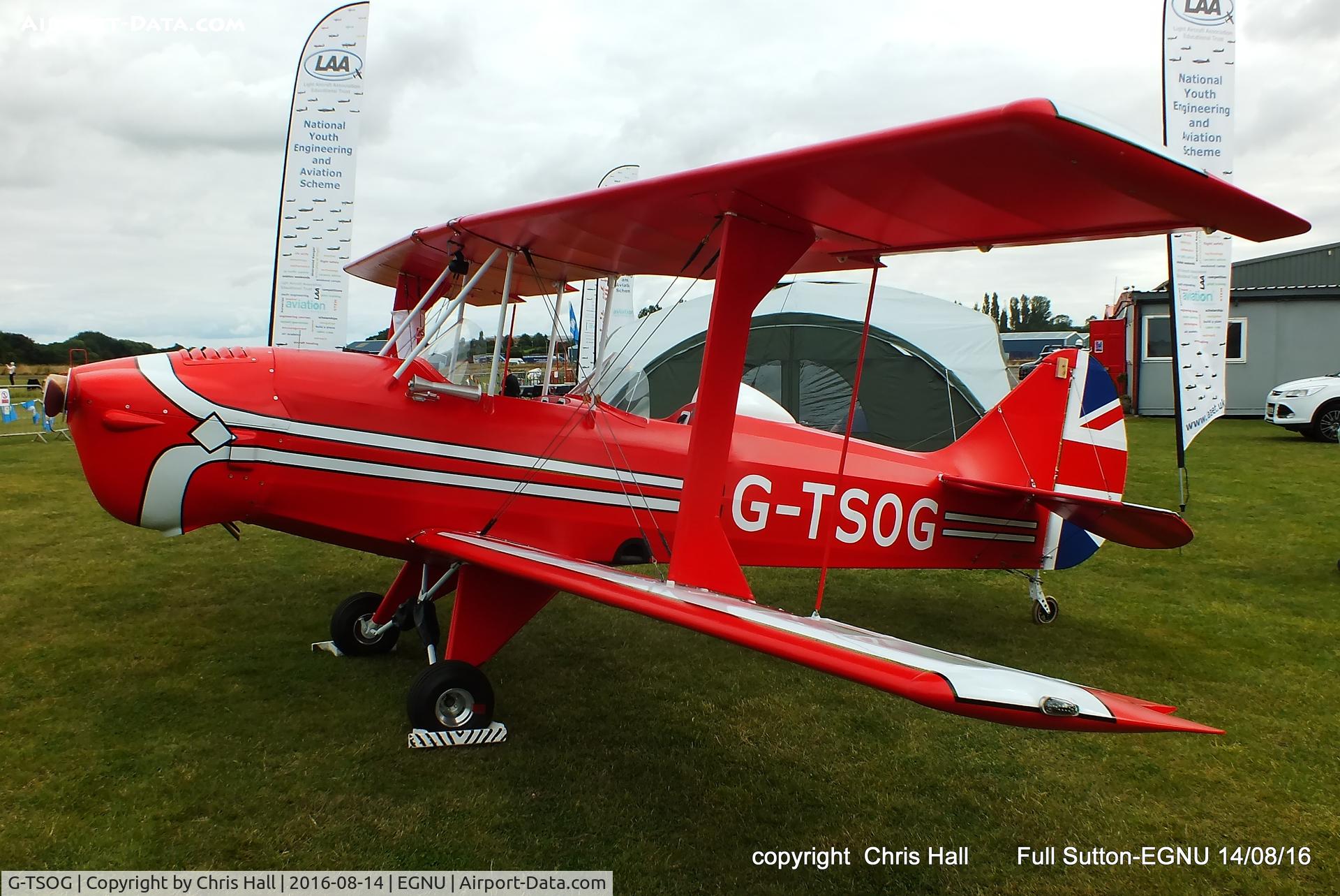 G-TSOG, 2014 TLAC Sherwood Ranger ST C/N LAA 237A-15239, at the LAA Vale of York Strut fly-in, Full Sutton