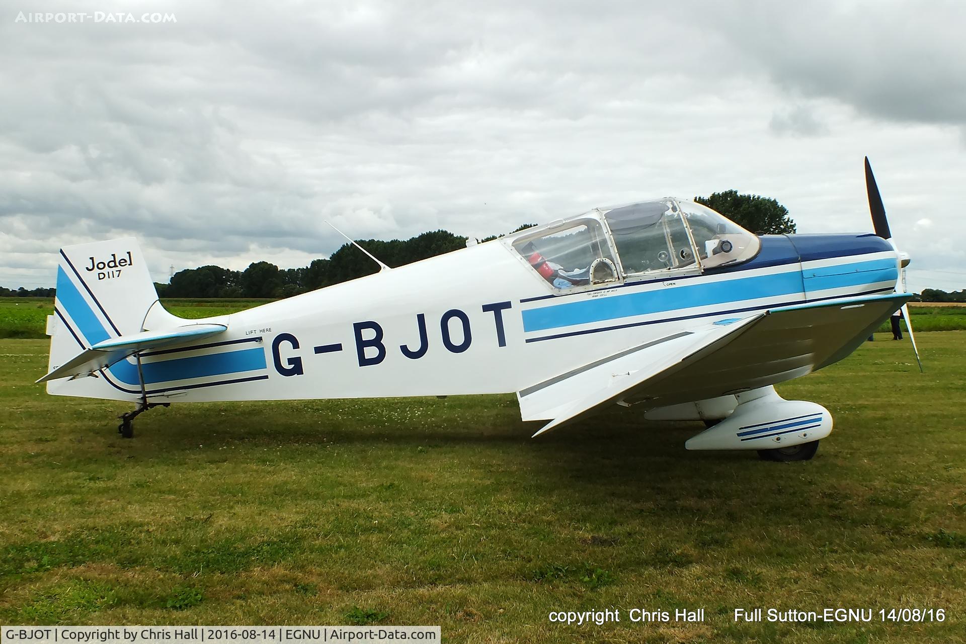 G-BJOT, 1957 SAN Jodel D-117 C/N 688, at the LAA Vale of York Strut fly-in, Full Sutton