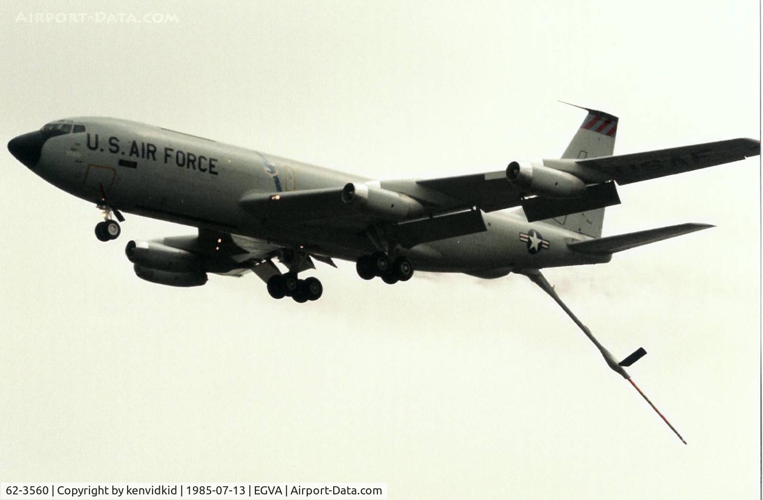 62-3560, 1962 Boeing KC-135A Stratotanker C/N 18543, US Air Force flypast at IAT.