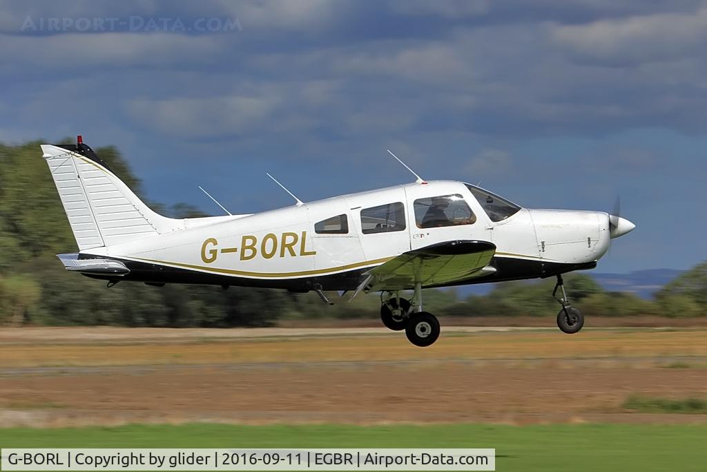 G-BORL, 1978 Piper PA-28-161 Cherokee Warrior II C/N 28-7816256, Arrival Rwy 10