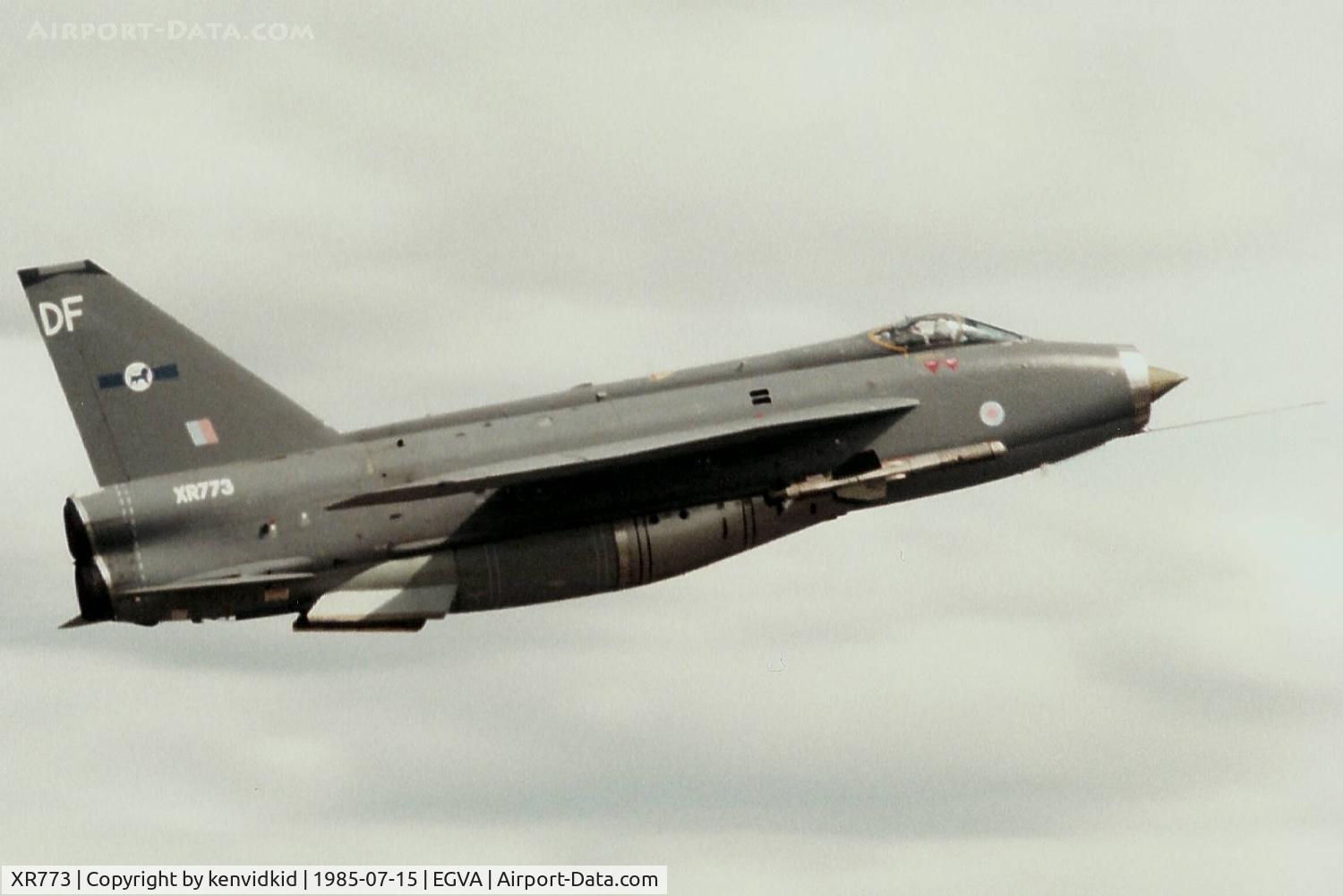 XR773, 1966 English Electric Lightning F.6 C/N 95238, Royal Air Force departing IAT.