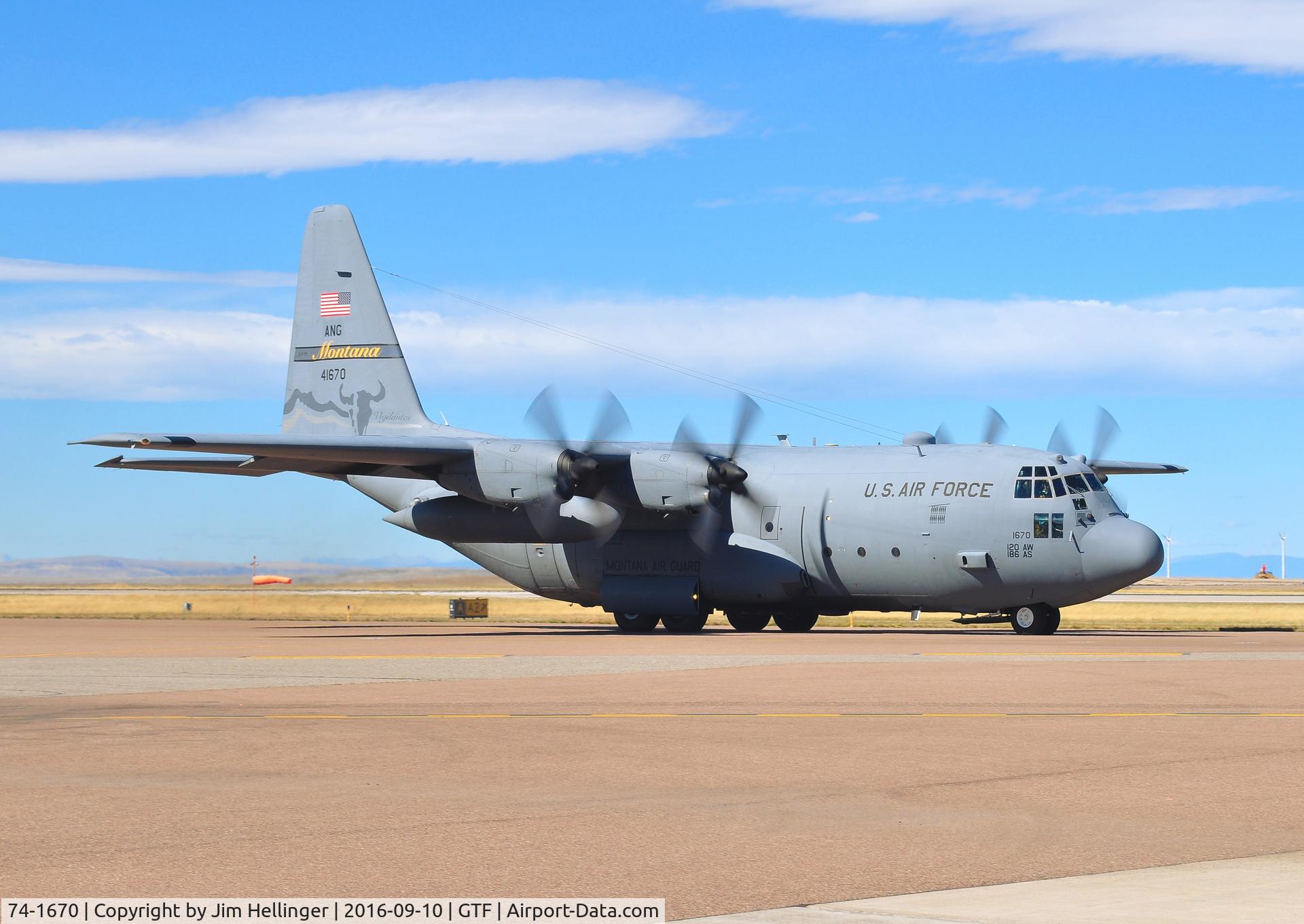 74-1670, 1975 Lockheed C-130H Hercules C/N 382-4620, 186th Airlift Squadron / 120th Airlift Wing, Montana ANG.