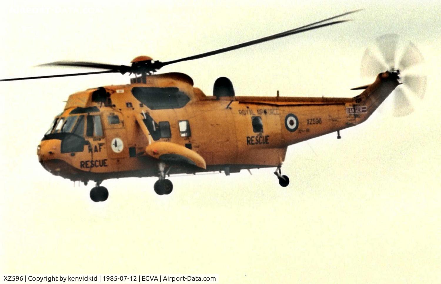 XZ596, 1978 Westland Sea King HAR.3 C/N WA862, Royal Air Force arriving at IAT.