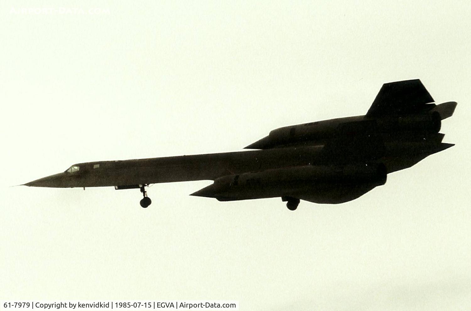 61-7979, Lockheed SR-71A Blackbird C/N 2030, US Air Force departing IAT.