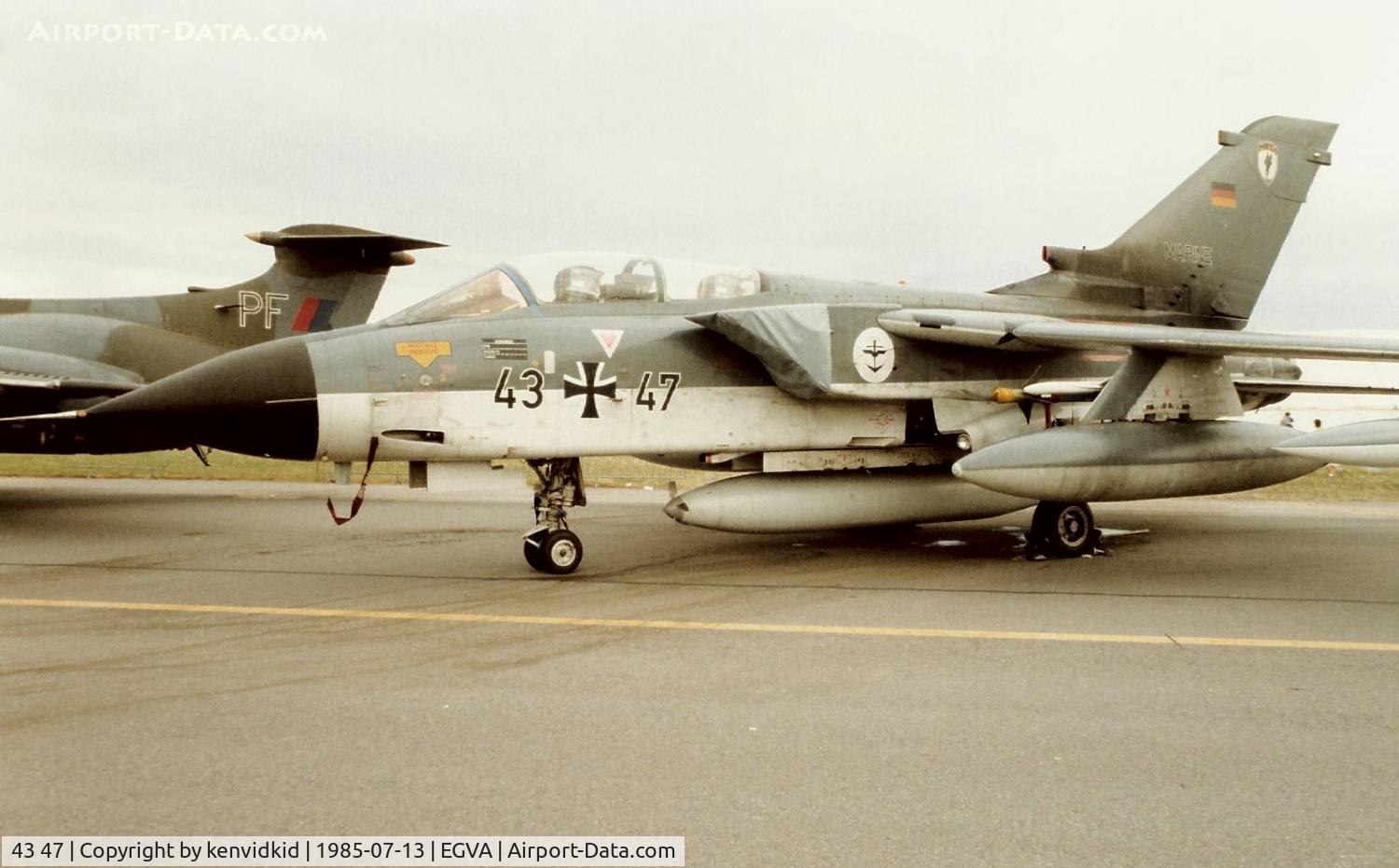 43 47, Panavia Tornado IDS C/N 128/GS021/4047, German Navy on static display at IAT.
