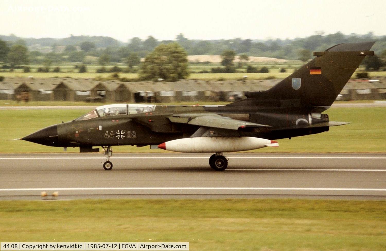 44 08, Panavia Tornado IDS C/N 277/GS073/4108, German Air Force arriving at IAT.