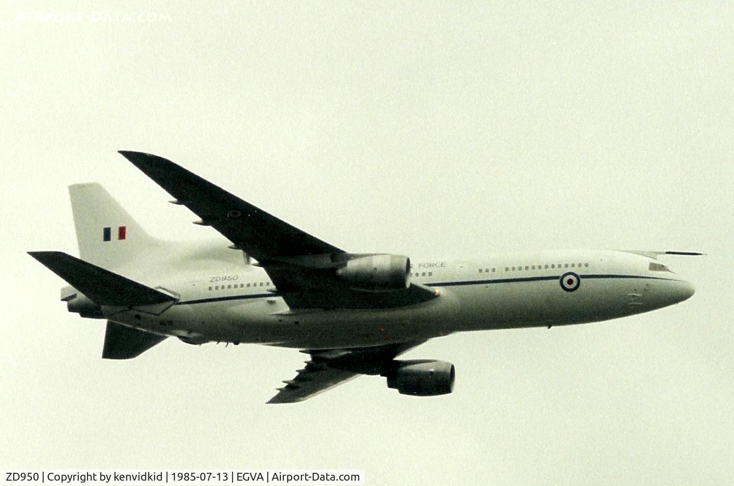 ZD950, 1979 Lockheed L-1011-385-3 TriStar K1 (500) C/N 193V-1164, Royal Air force fly-by at IAT