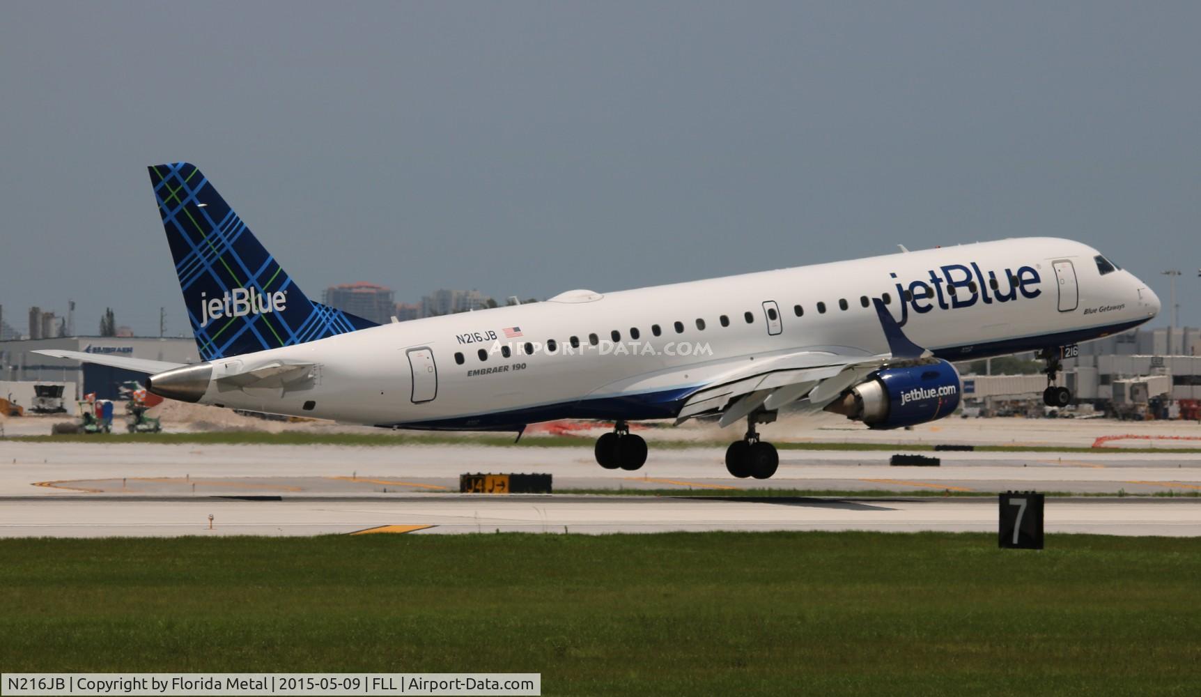 N216JB, 2006 Embraer 190AR (ERJ-190-100IGW) C/N 19000026, Jet Blue