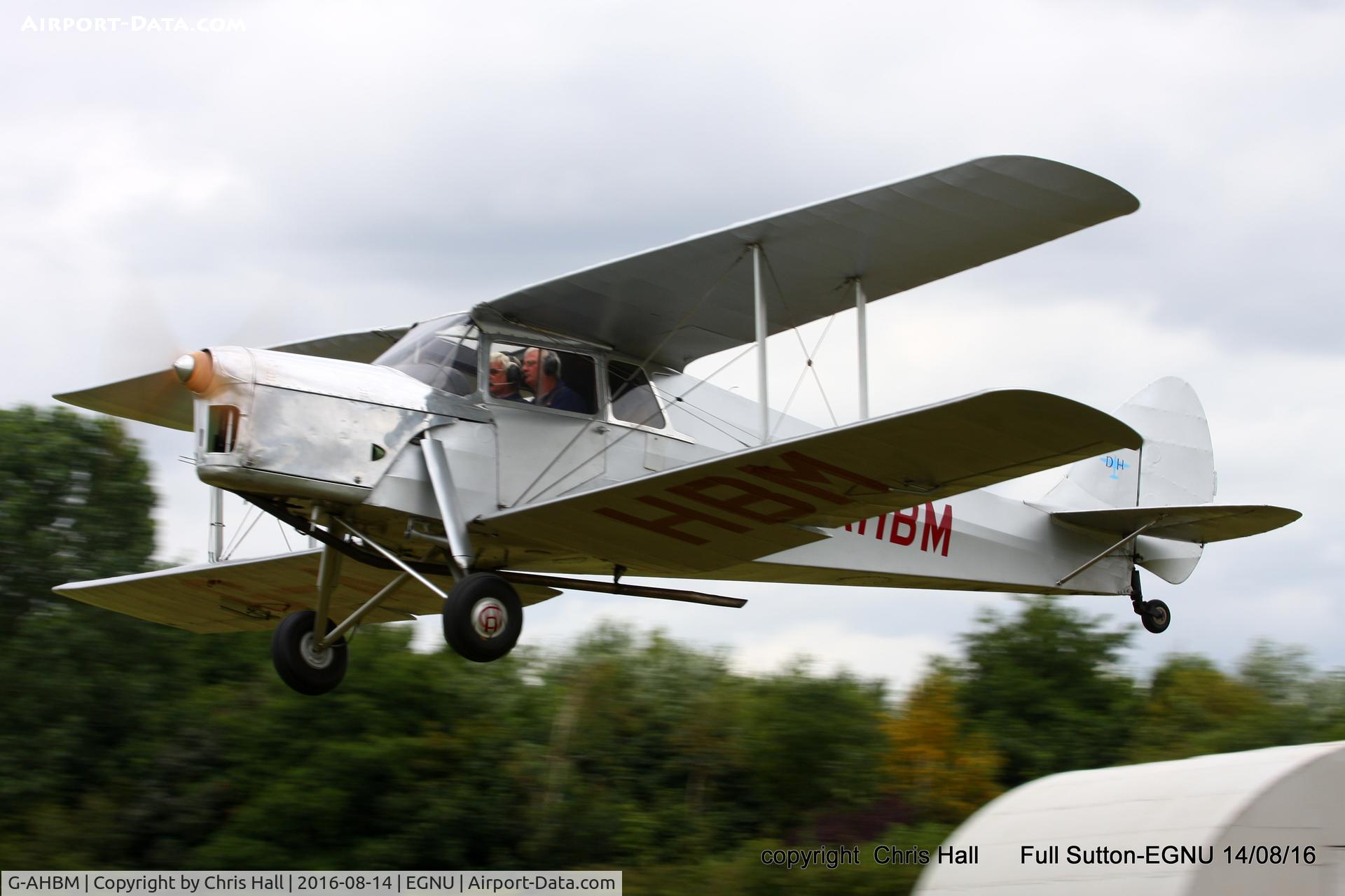 G-AHBM, 1935 De Havilland DH.87B Hornet Moth C/N 8126, at the LAA Vale of York Strut fly-in, Full Sutton