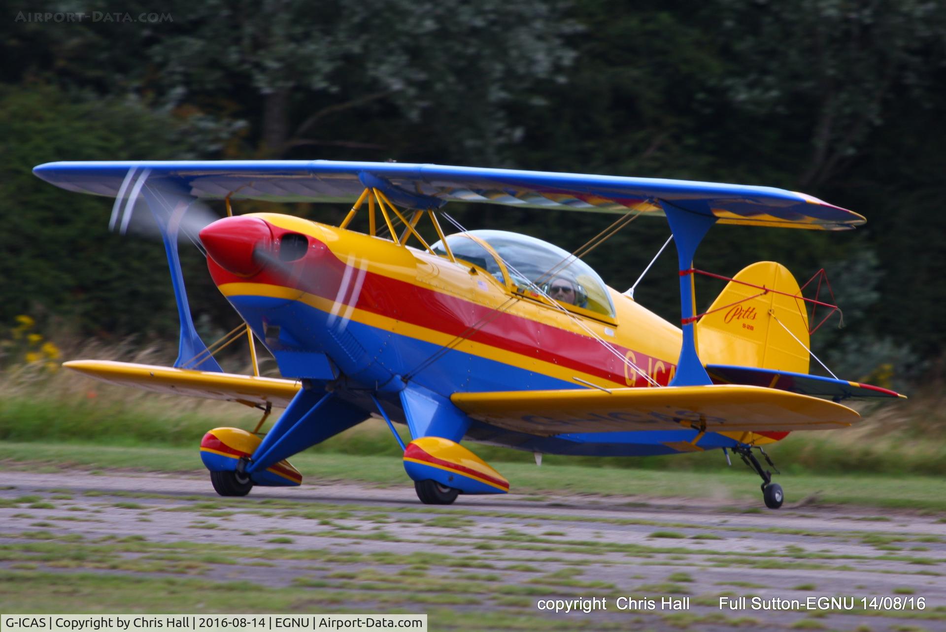 G-ICAS, 1996 Aviat Pitts S-2B Special C/N 5344, at the LAA Vale of York Strut fly-in, Full Sutton