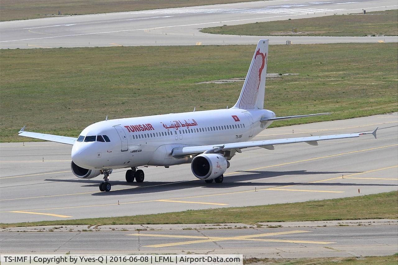 TS-IMF, 1992 Airbus A320-211 C/N 0370, Airbus A320-211, Taxiing to holding point rwy 31R, Marseille-Provence Airport (LFML-MRS)
