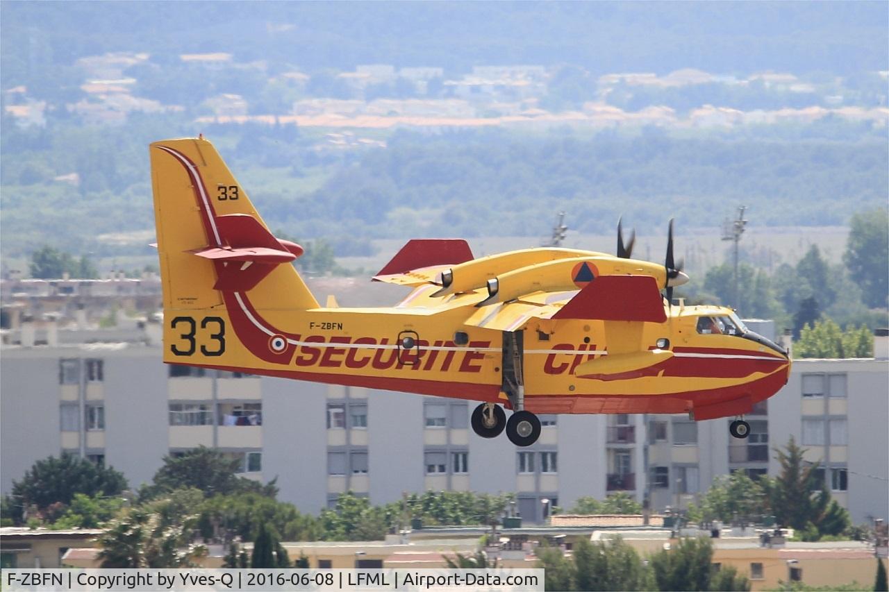 F-ZBFN, 1995 Canadair CL-215-6B11 CL-415 C/N 2006, Canadair CL-415, On final rwy 31R, Marseille-Provence Airport (LFML-MRS)