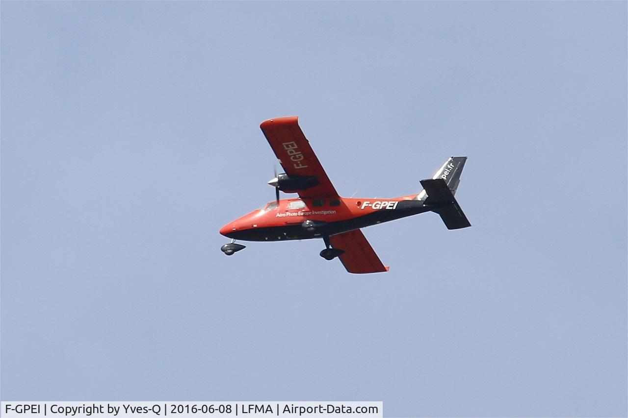 F-GPEI, 2000 Vulcanair P-68C C/N 402, Partenavia P-68C, Long approach rwy 14, Aix-Les Milles Airfield (LFMA-QXB)