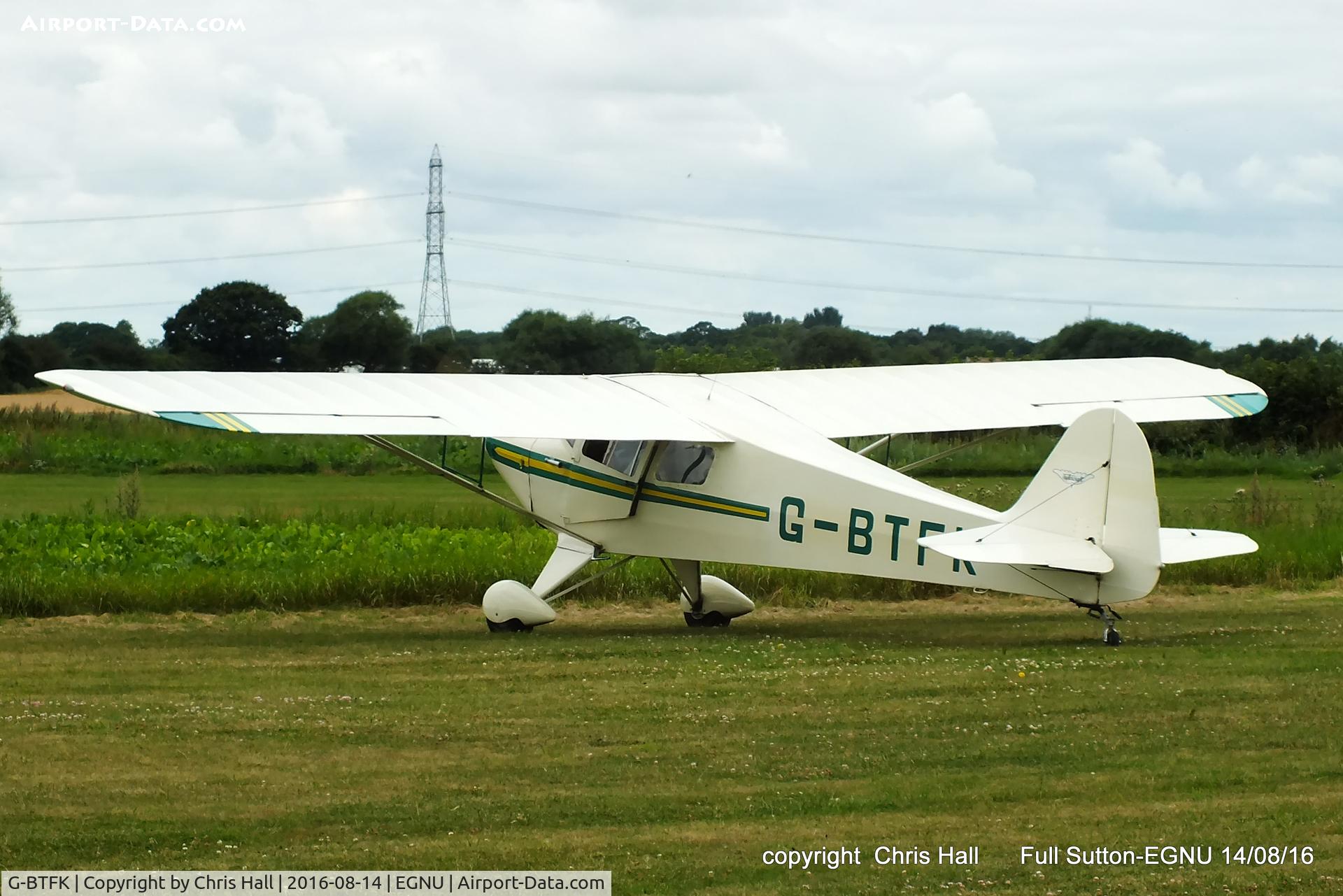 G-BTFK, 1947 Taylorcraft BC-12D Twosome C/N 10540, at the LAA Vale of York Strut fly-in, Full Sutton