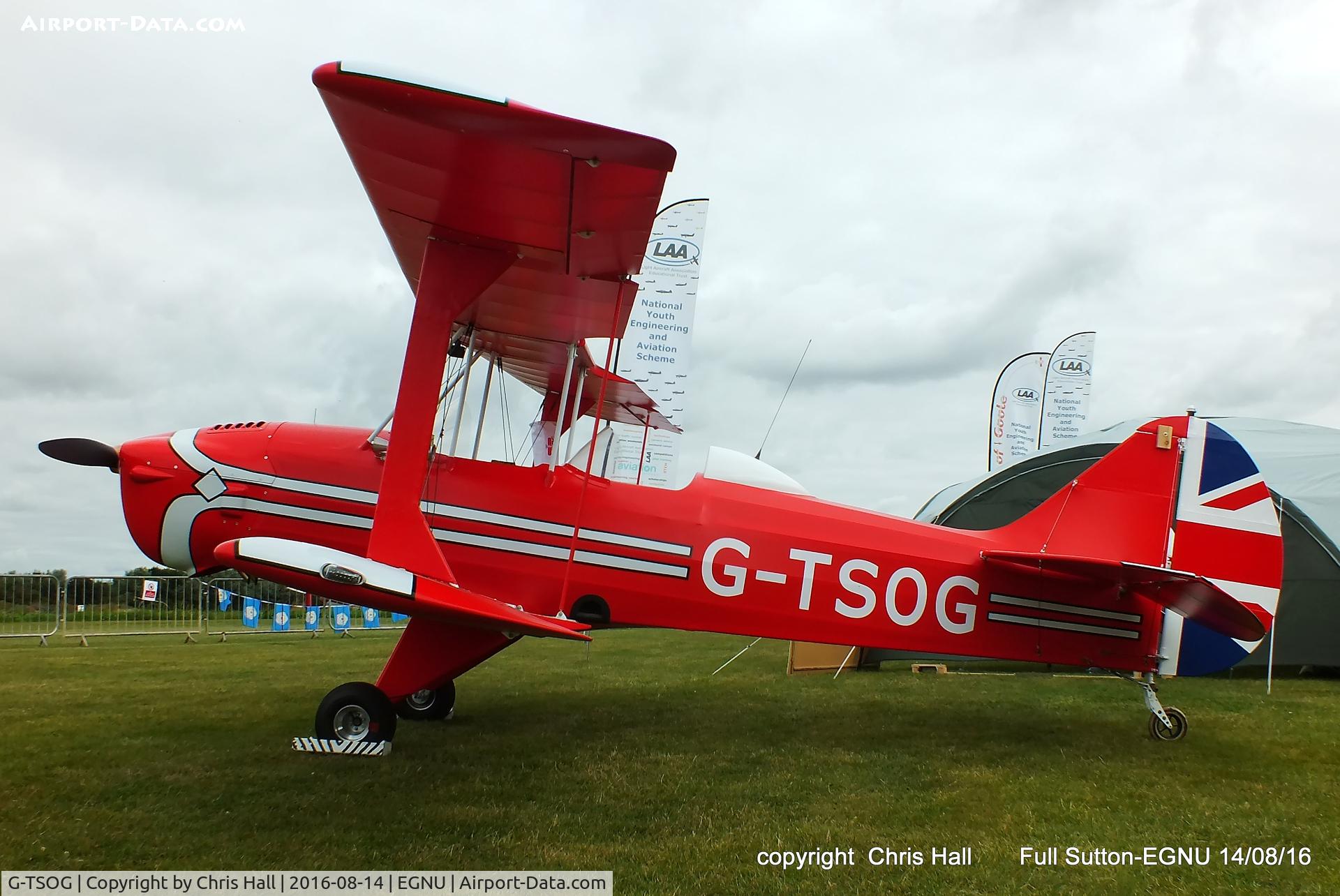 G-TSOG, 2014 TLAC Sherwood Ranger ST C/N LAA 237A-15239, at the LAA Vale of York Strut fly-in, Full Sutton