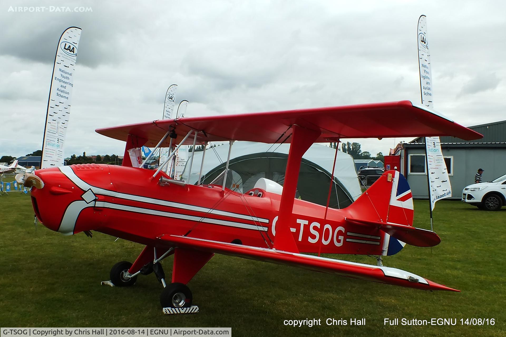 G-TSOG, 2014 TLAC Sherwood Ranger ST C/N LAA 237A-15239, at the LAA Vale of York Strut fly-in, Full Sutton