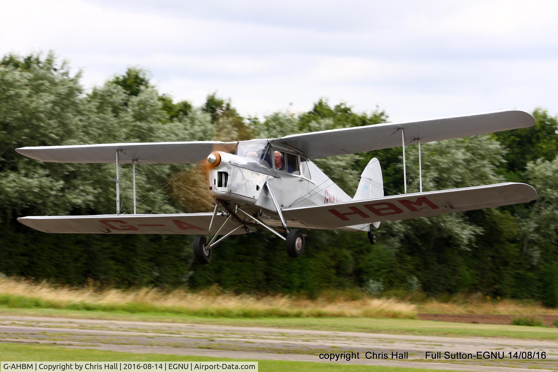 G-AHBM, 1935 De Havilland DH.87B Hornet Moth C/N 8126, at the LAA Vale of York Strut fly-in, Full Sutton