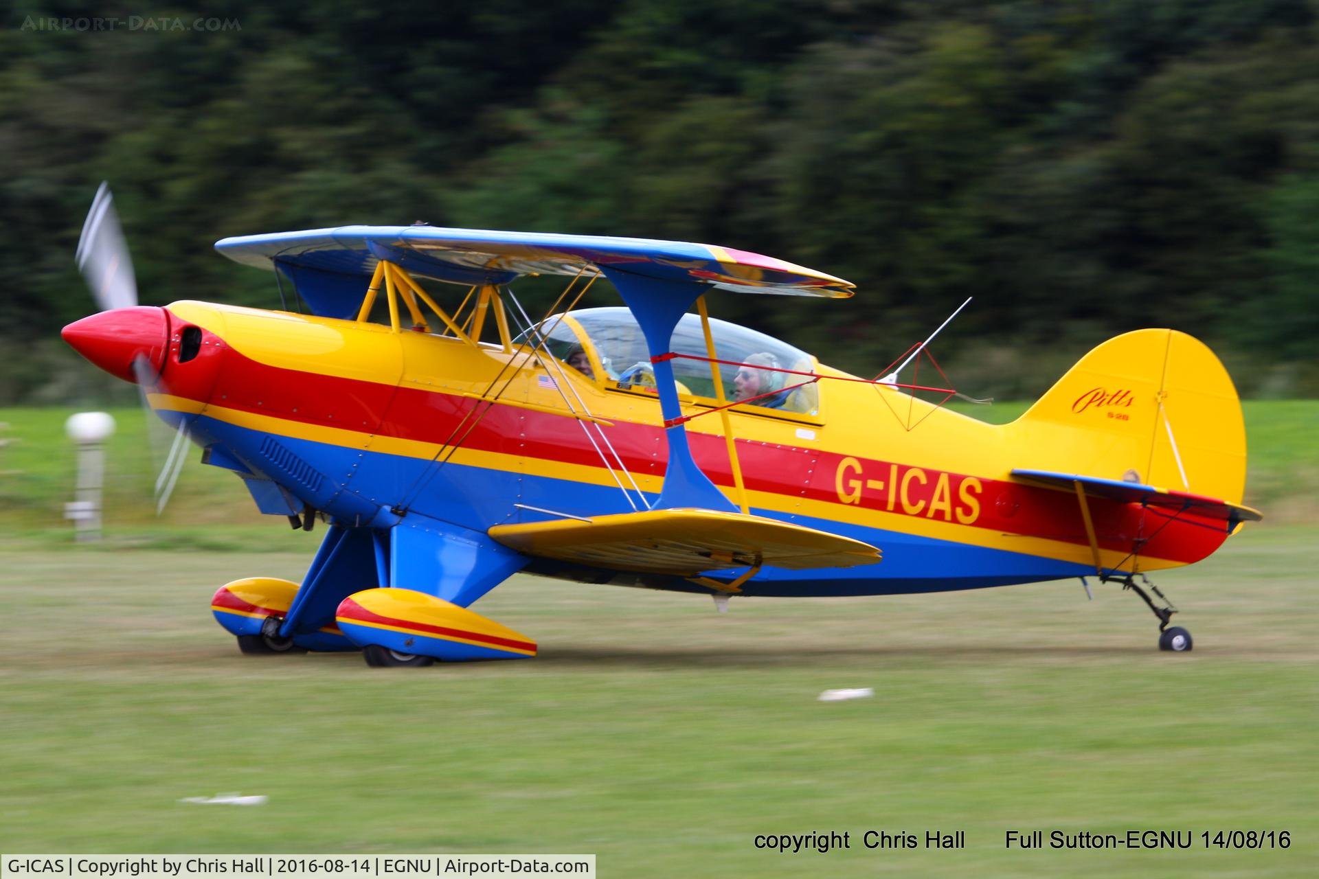 G-ICAS, 1996 Aviat Pitts S-2B Special C/N 5344, at the LAA Vale of York Strut fly-in, Full Sutton