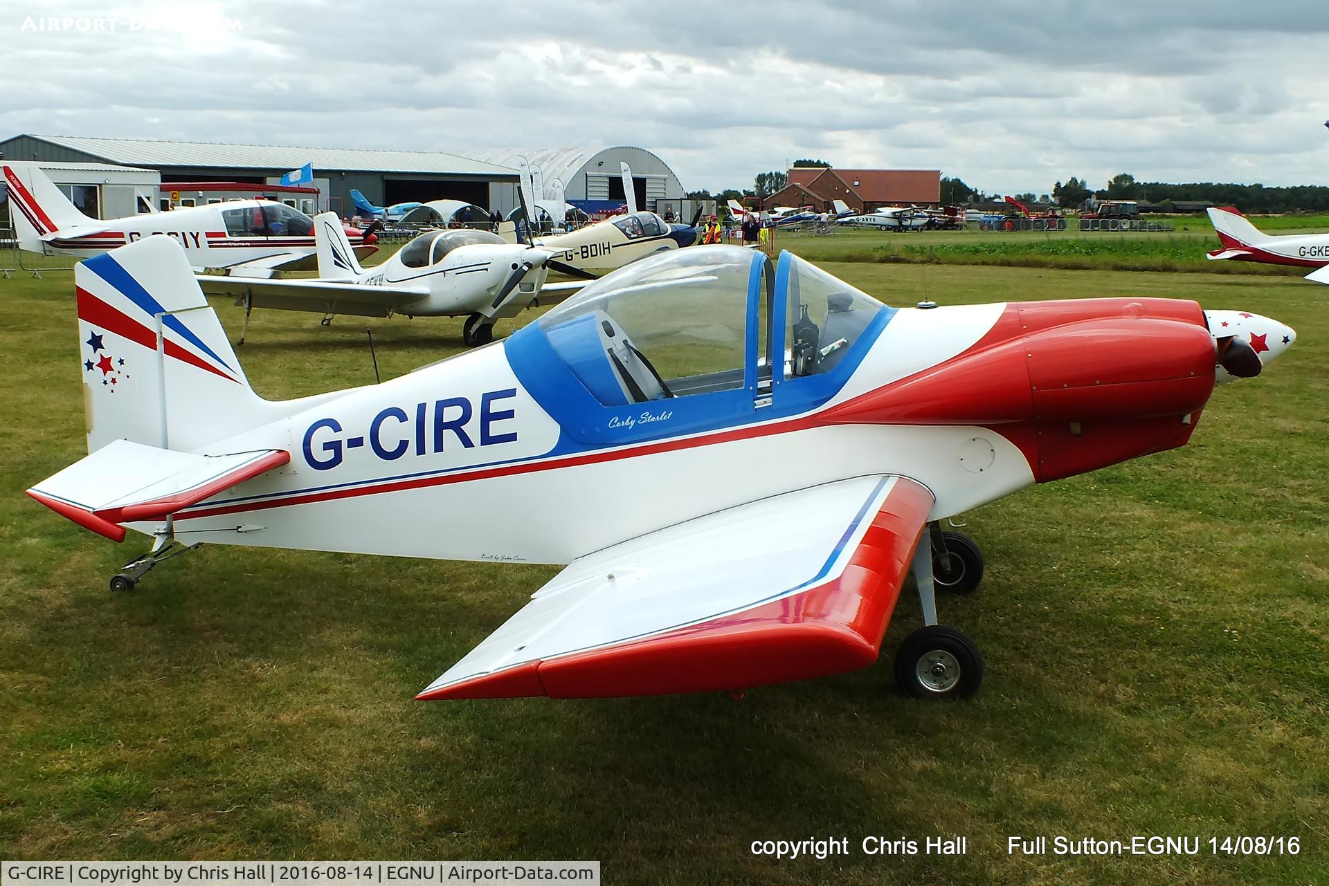 G-CIRE, 2015 Corby CJ-1 Starlet C/N LAA 134-14806, at the LAA Vale of York Strut fly-in, Full Sutton
