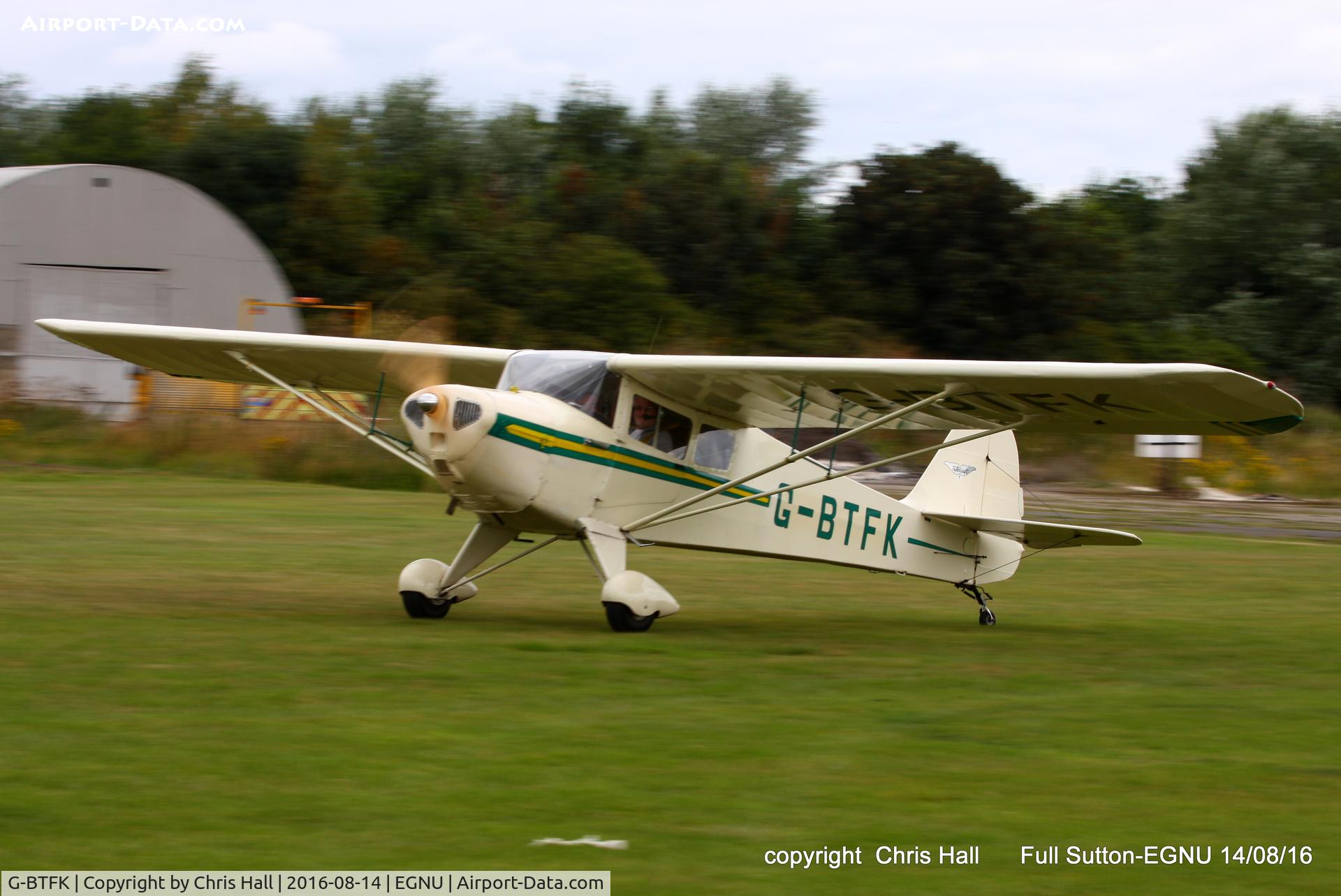 G-BTFK, 1947 Taylorcraft BC-12D Twosome C/N 10540, at the LAA Vale of York Strut fly-in, Full Sutton