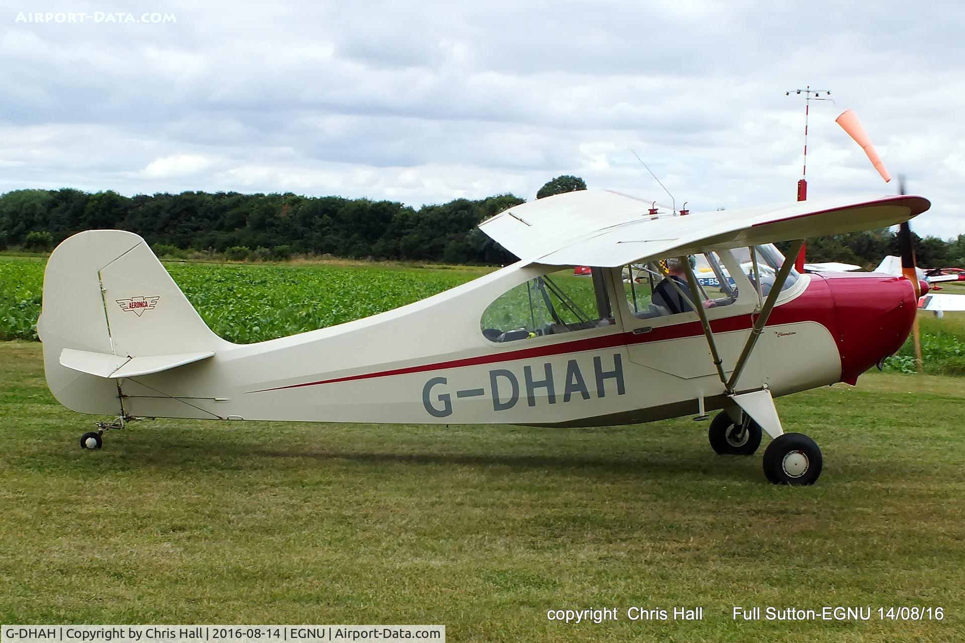 G-DHAH, 1946 Aeronca 7AC Champion C/N 7AC-4185, at the LAA Vale of York Strut fly-in, Full Sutton