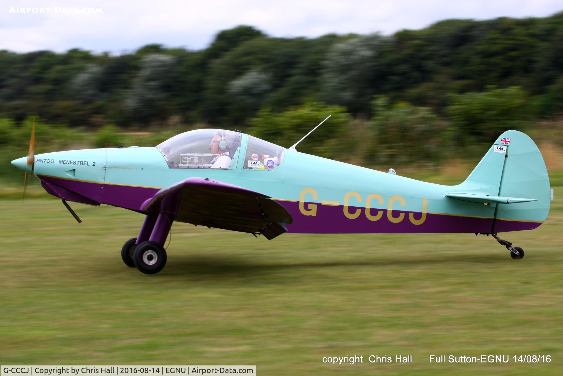 G-CCCJ, 2003 Nicollier HN-700 Menestrel II C/N PFA 217-13707, at the LAA Vale of York Strut fly-in, Full Sutton