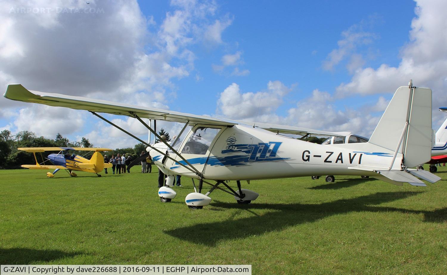 G-ZAVI, 2006 Comco Ikarus C42 FB100 C/N 0601-6777, G ZAVI at the Auster fly in, Popham EGHP
G ENGO is to the left of shot