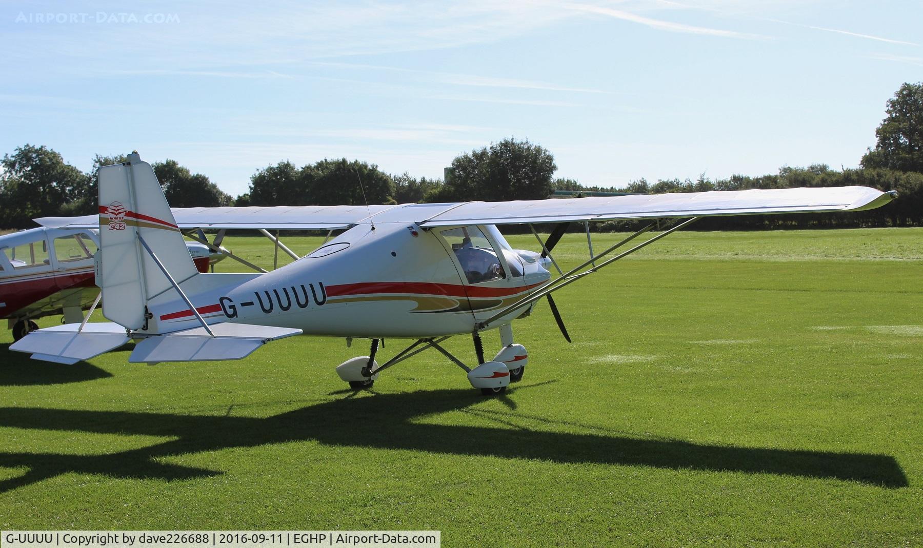 G-UUUU, 2014 Comco Ikarus C42 FB100 Bravo C/N 1408-7336, G UUUU Comco Ikarus C42 at the Auster Fly in, Popham EGHP