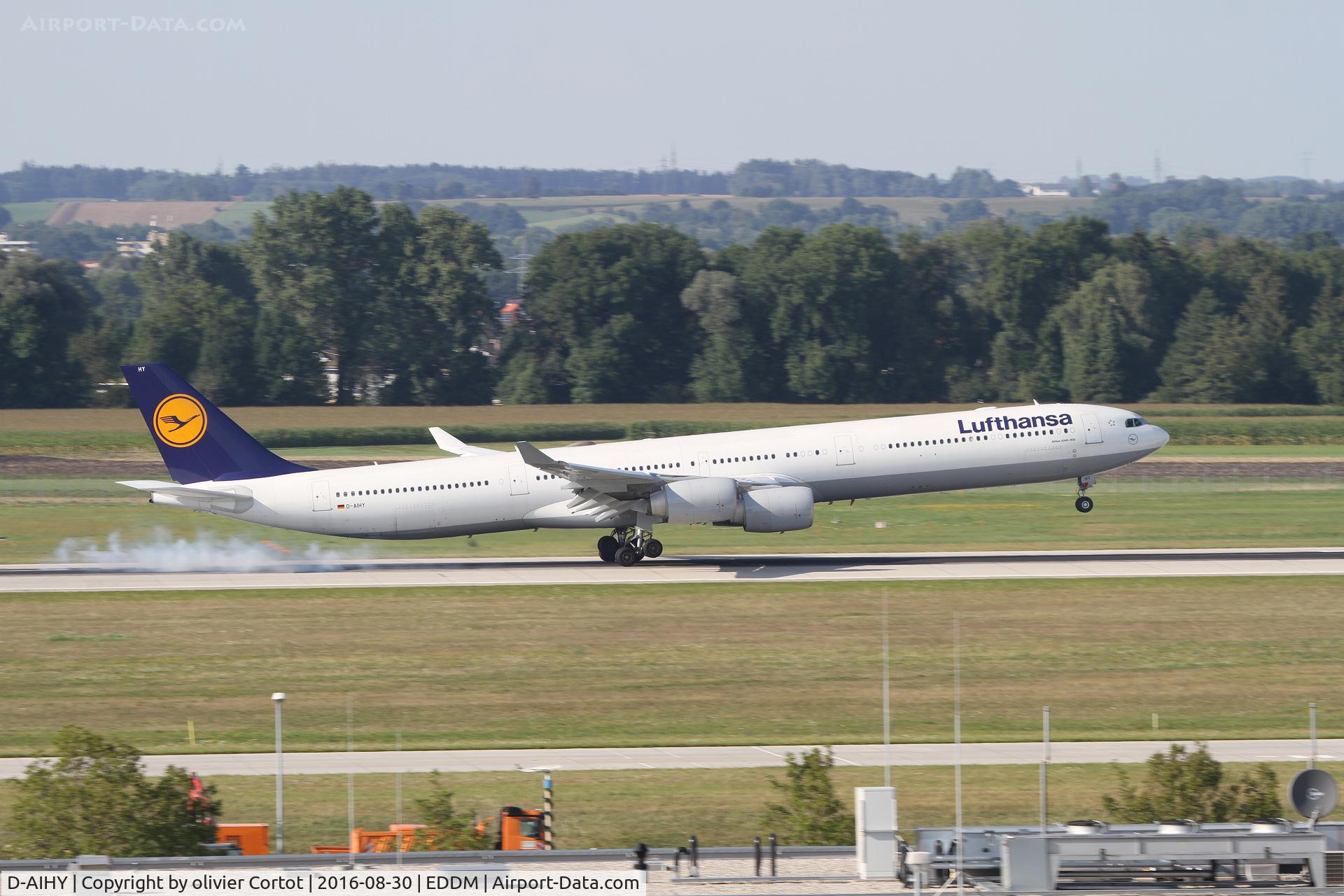 D-AIHY, 2009 Airbus A340-642X C/N 987, landing at munich airport