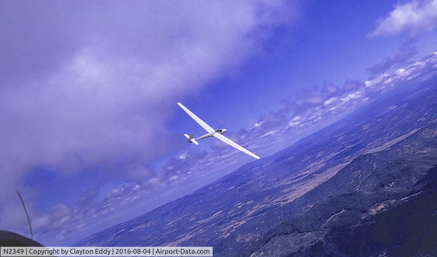N2349, 1969 Glasflugel STANDARD LIBELLE C/N 58, N2349 over Calistoga area 1970's