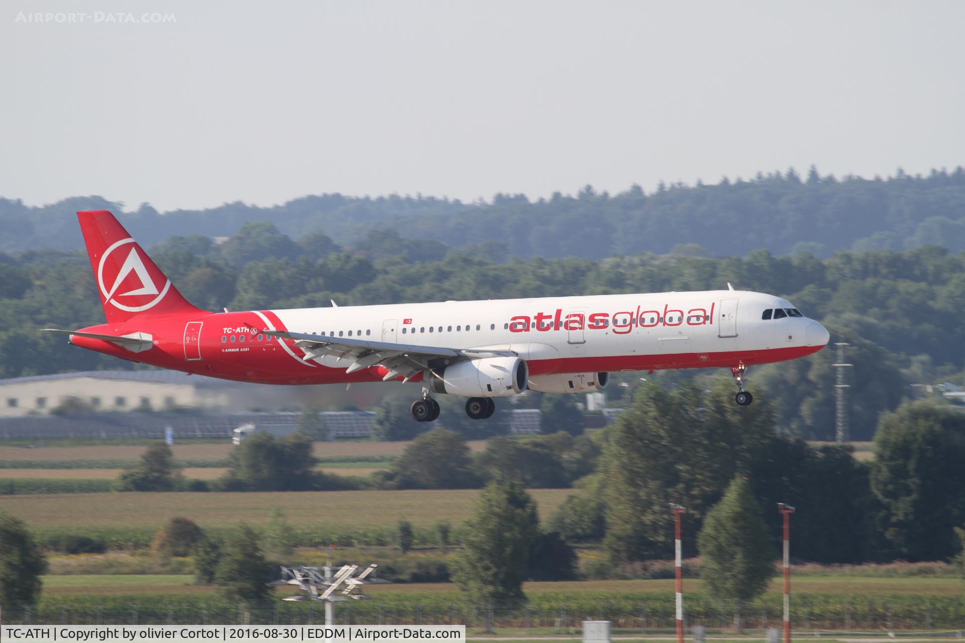 TC-ATH, 2003 Airbus A321-231 C/N 1953, landing at munich
