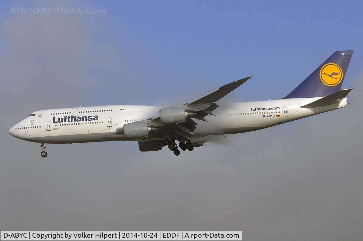 D-ABYC, 2012 Boeing 747-830 C/N 37828, at fra
